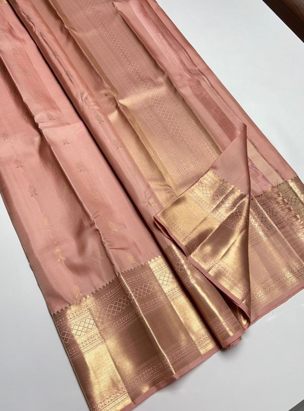 Peach - Kanjeevaram Silk Saree