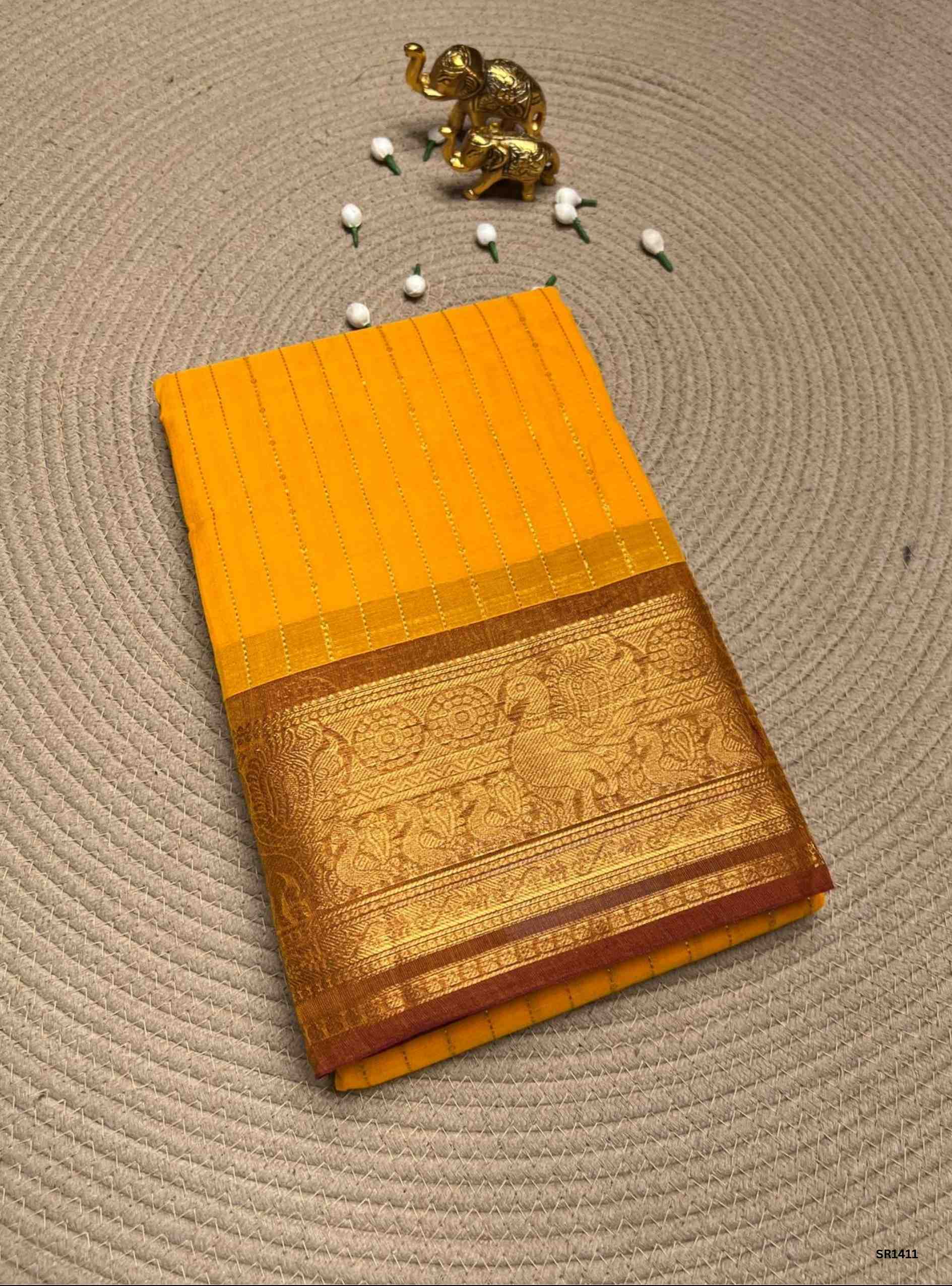 Yellow - Kanchi Cotton Saree