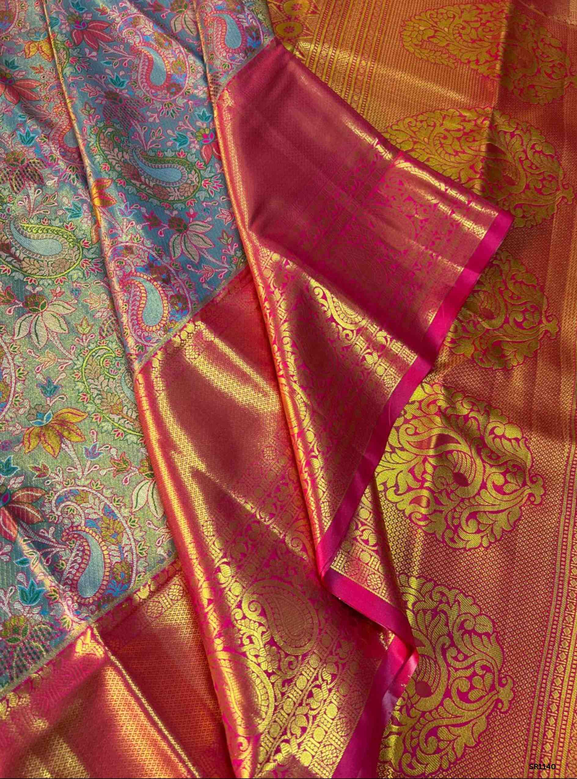 Multi Color & Pink - Semi Silk Saree