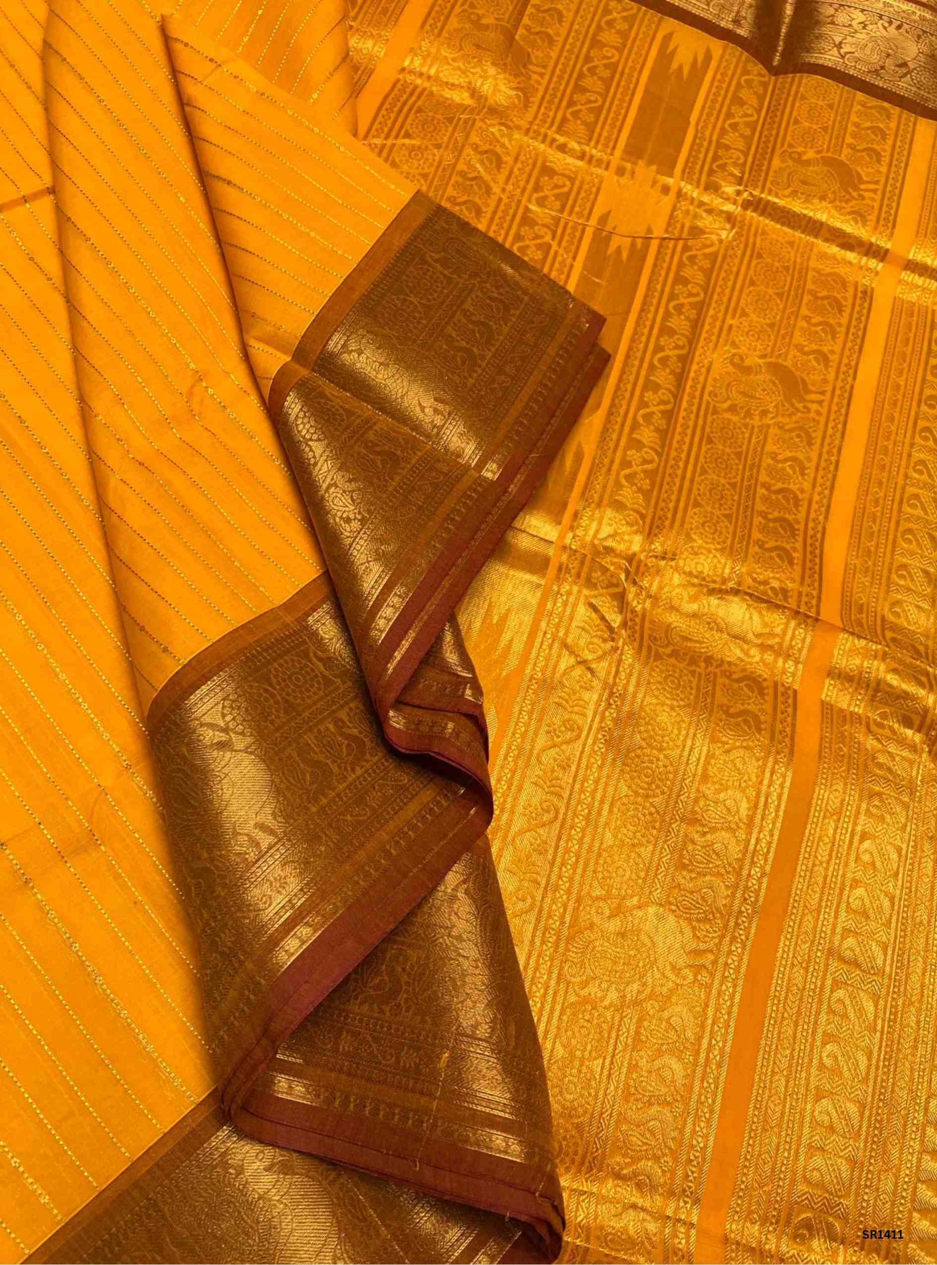 Yellow - Kanchi Cotton Saree