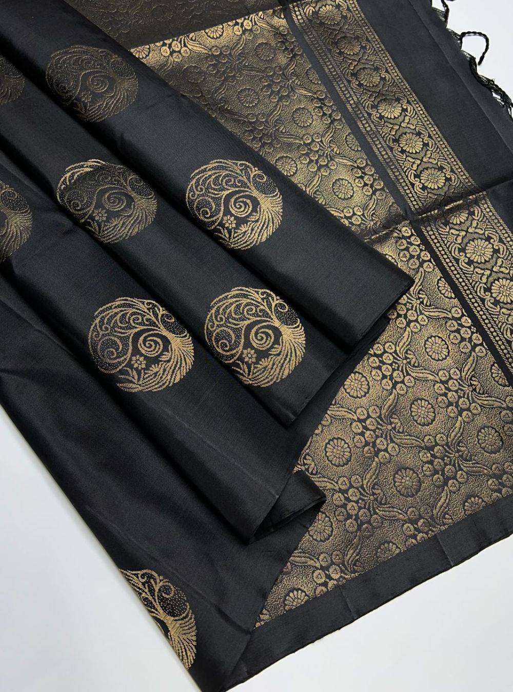 Black - Soft Silk Saree