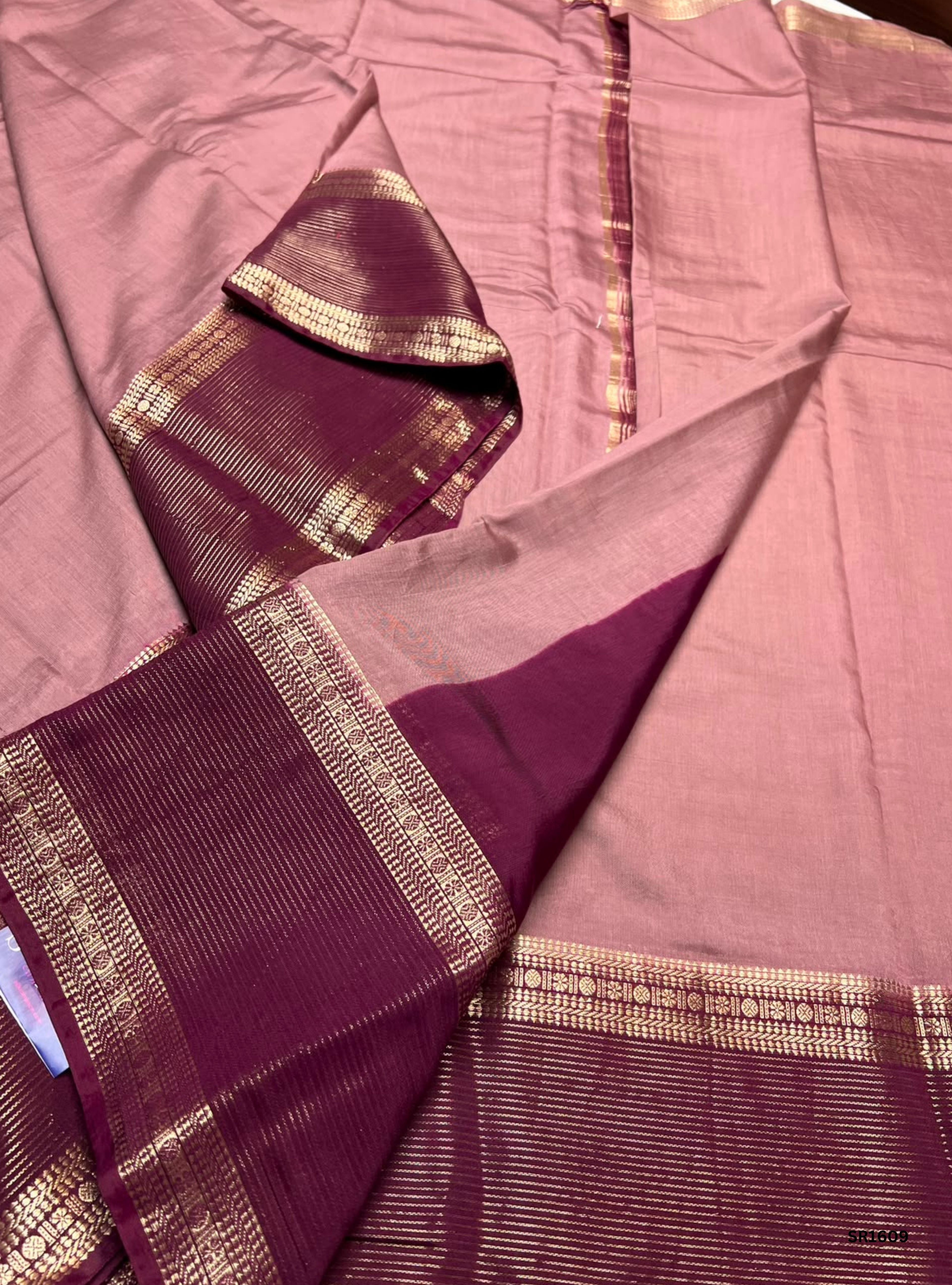 Dusty Rose & Jam - Binny Silk Saree