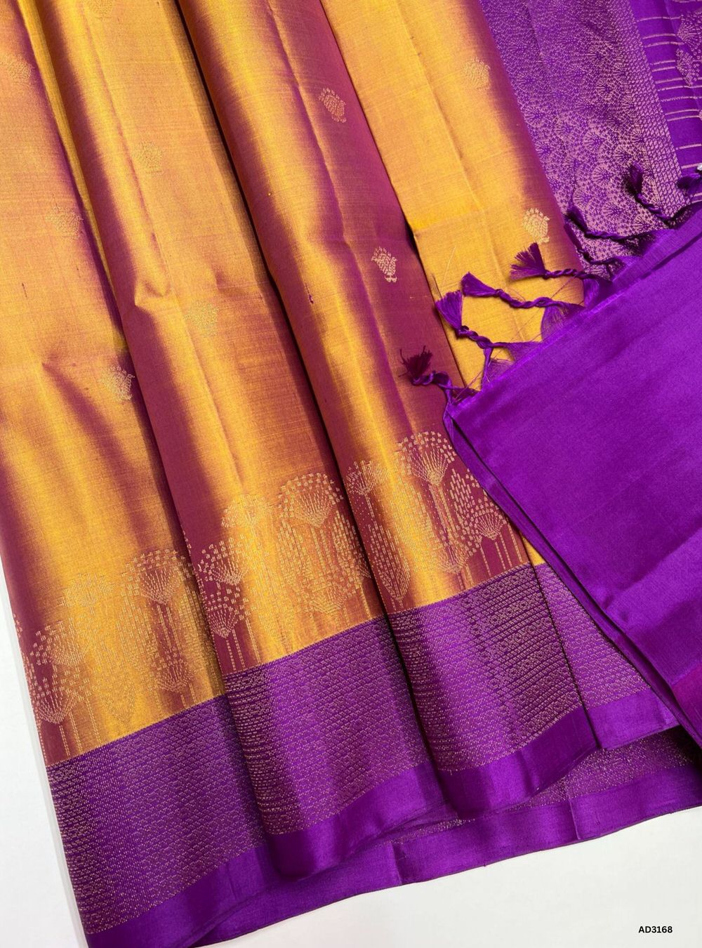 Bronze & Purple - Soft Silk Saree