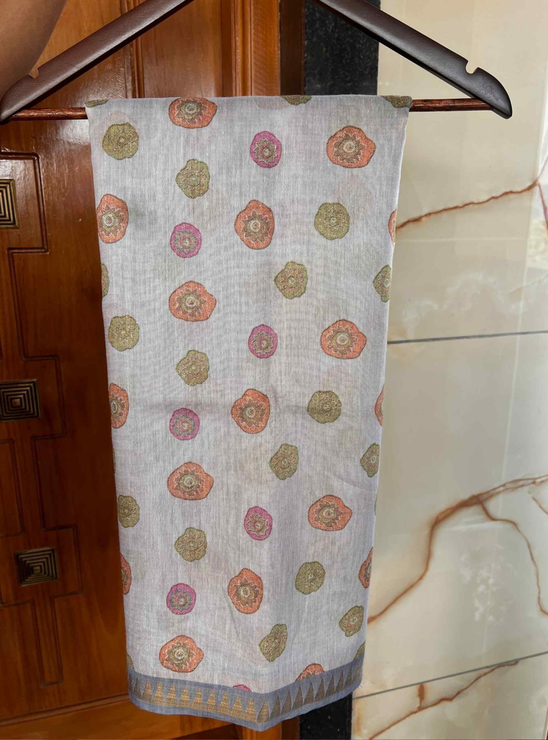 Lite Blue - Chanderi Cotton Saree