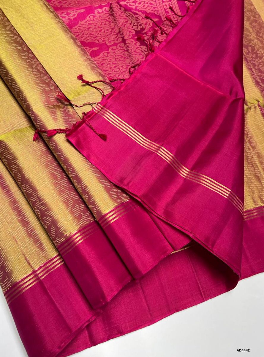 Golden & Rani Pink - Soft Silk Bridal