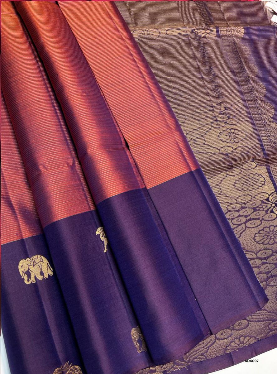 Maroon & Purple - Fancy Border Soft Silk saree