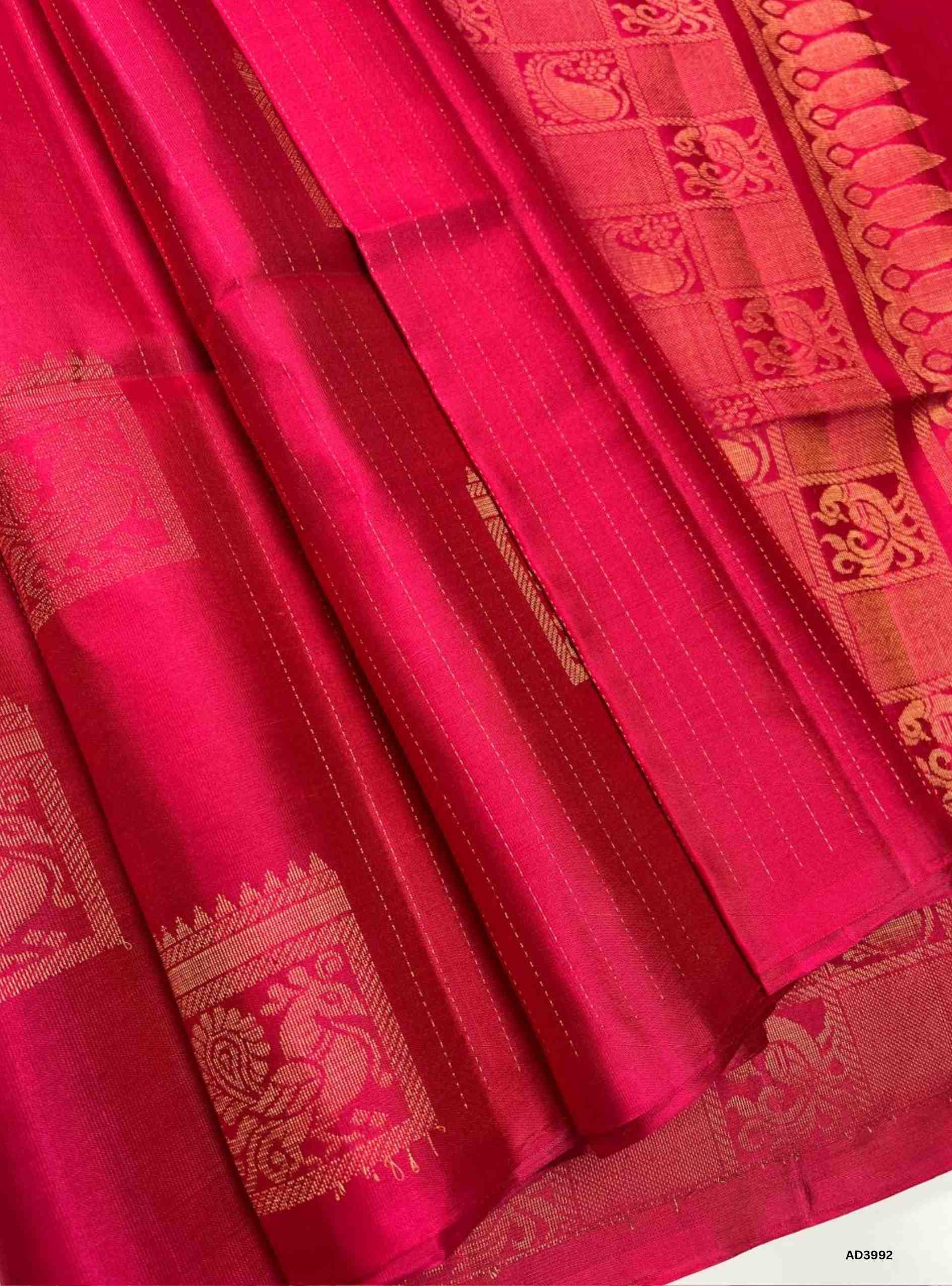 Red - Soft Silk Saree