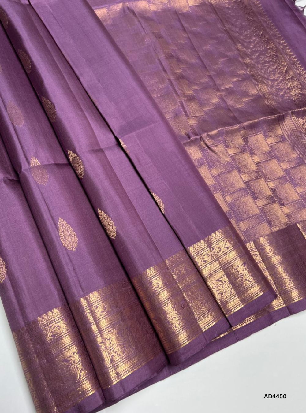Grape - Kanchi Border Soft Silk Saree