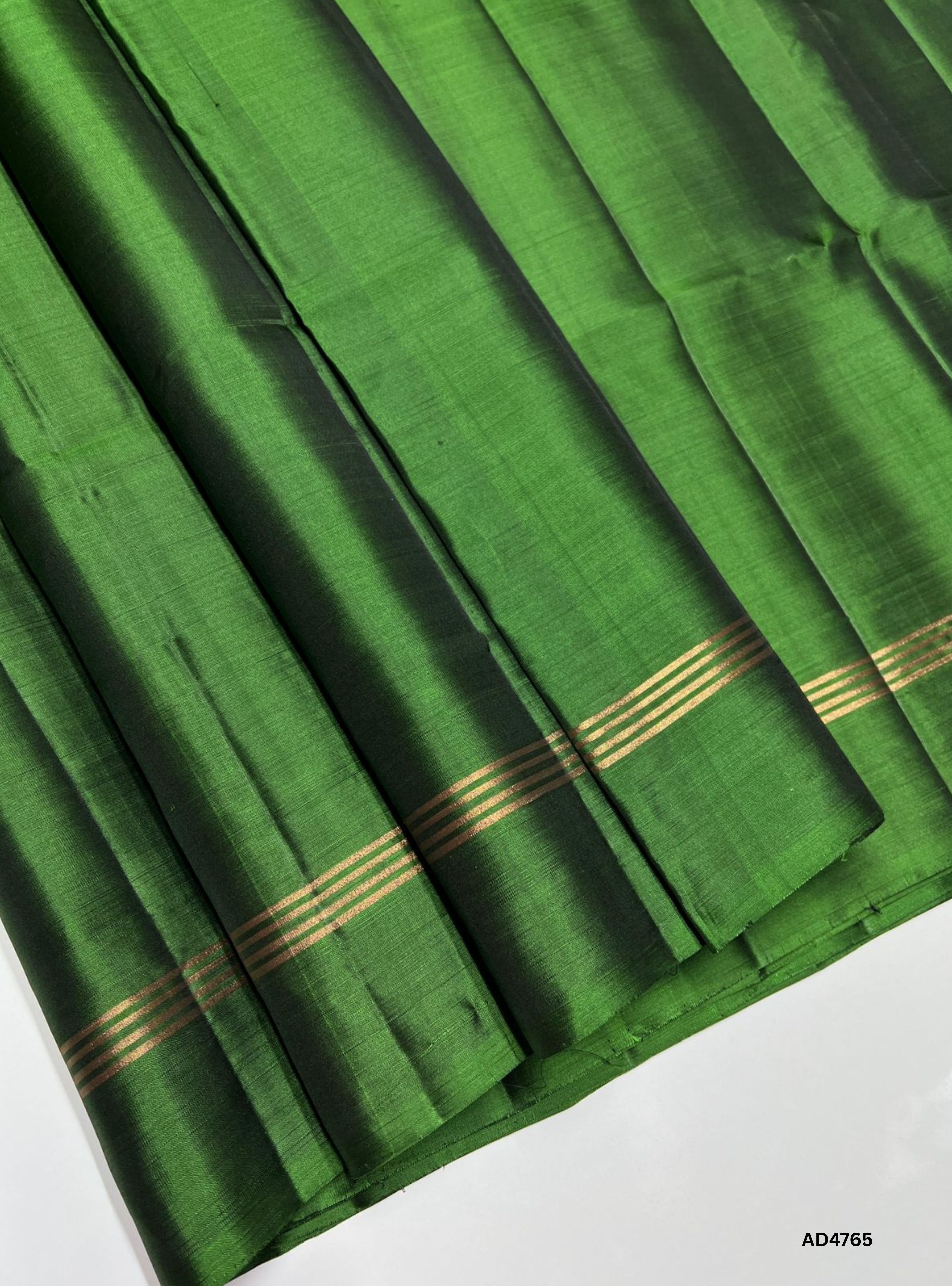Moss Green - Plain Soft Silk Saree