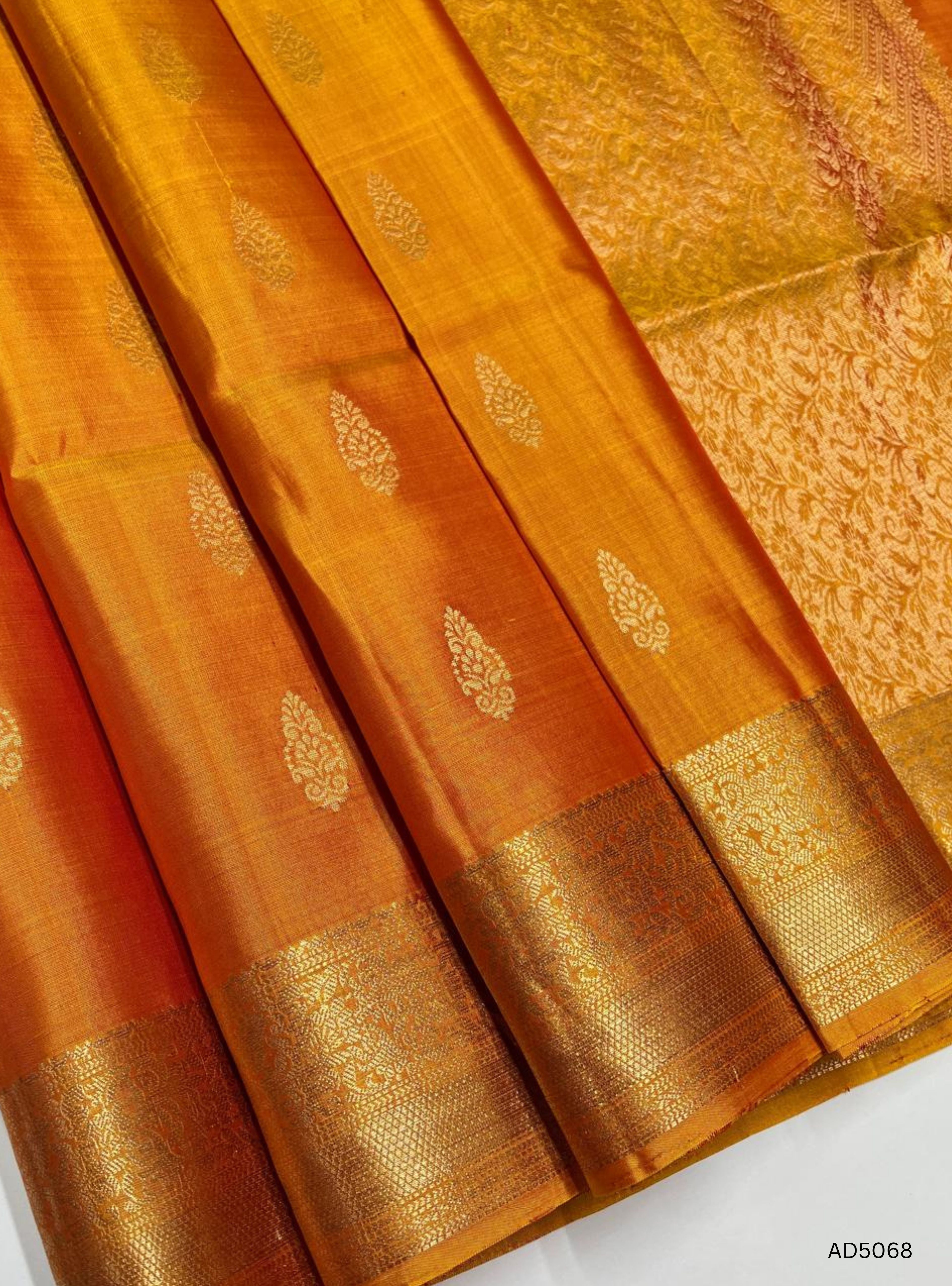 Mango Yellow - Kanchi Border Soft Silk Saree