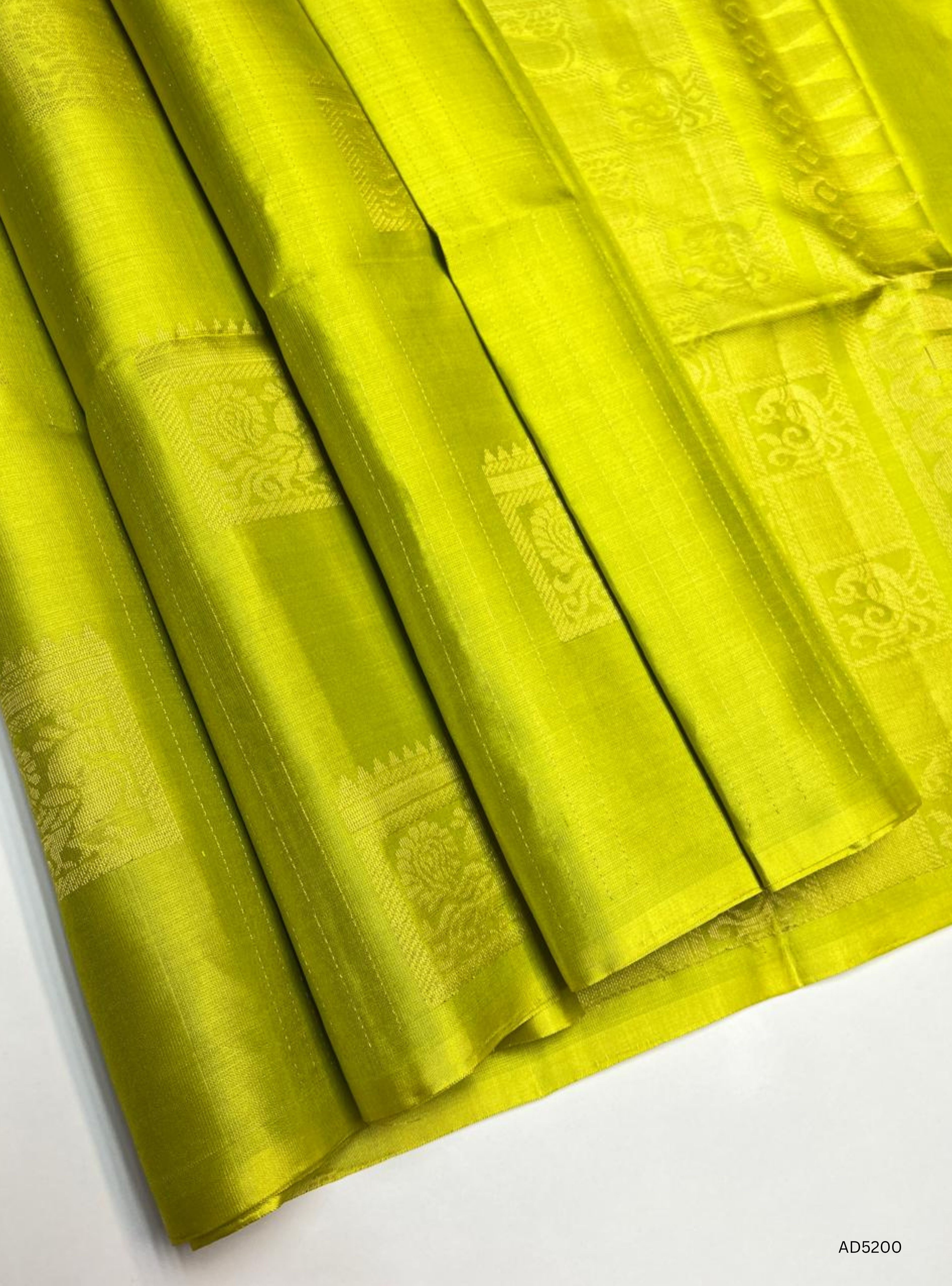 Lime Yellow - Soft Silk Saree