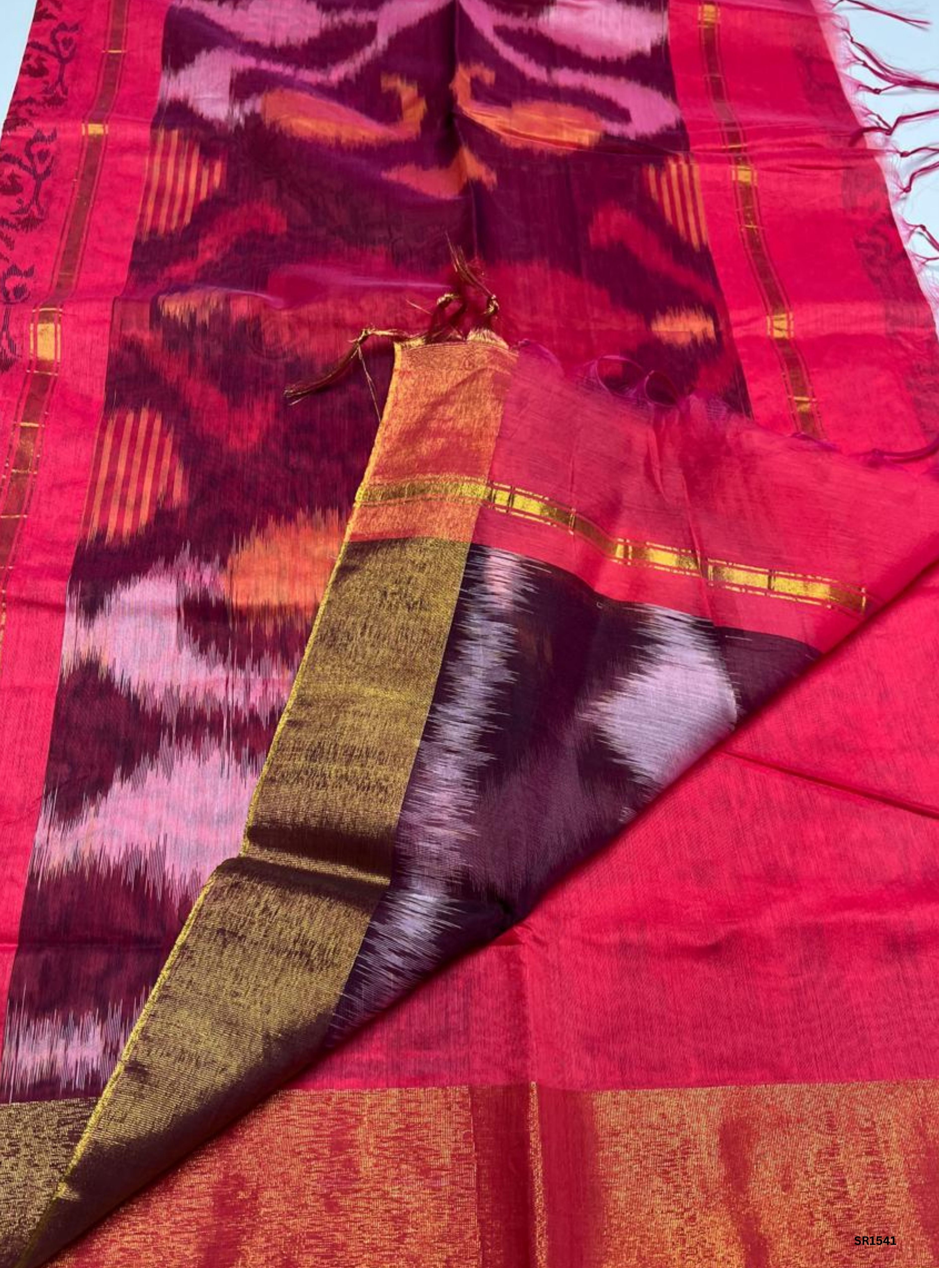 Magenta & Pink - Kotta Cotton Saree