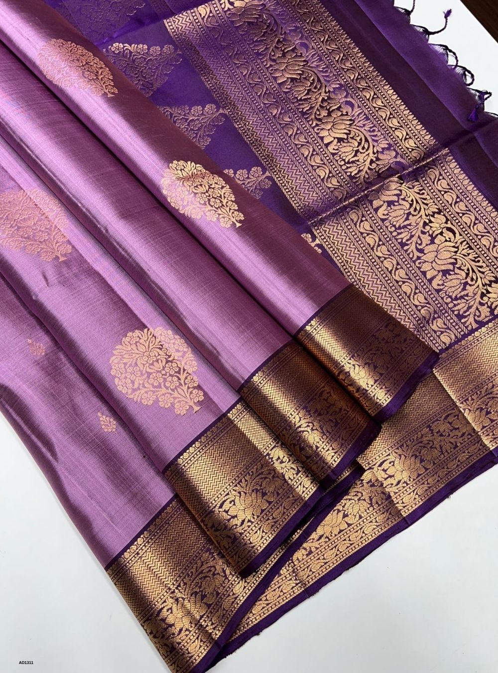 Lavender & Purple -  Soft Silk Saree
