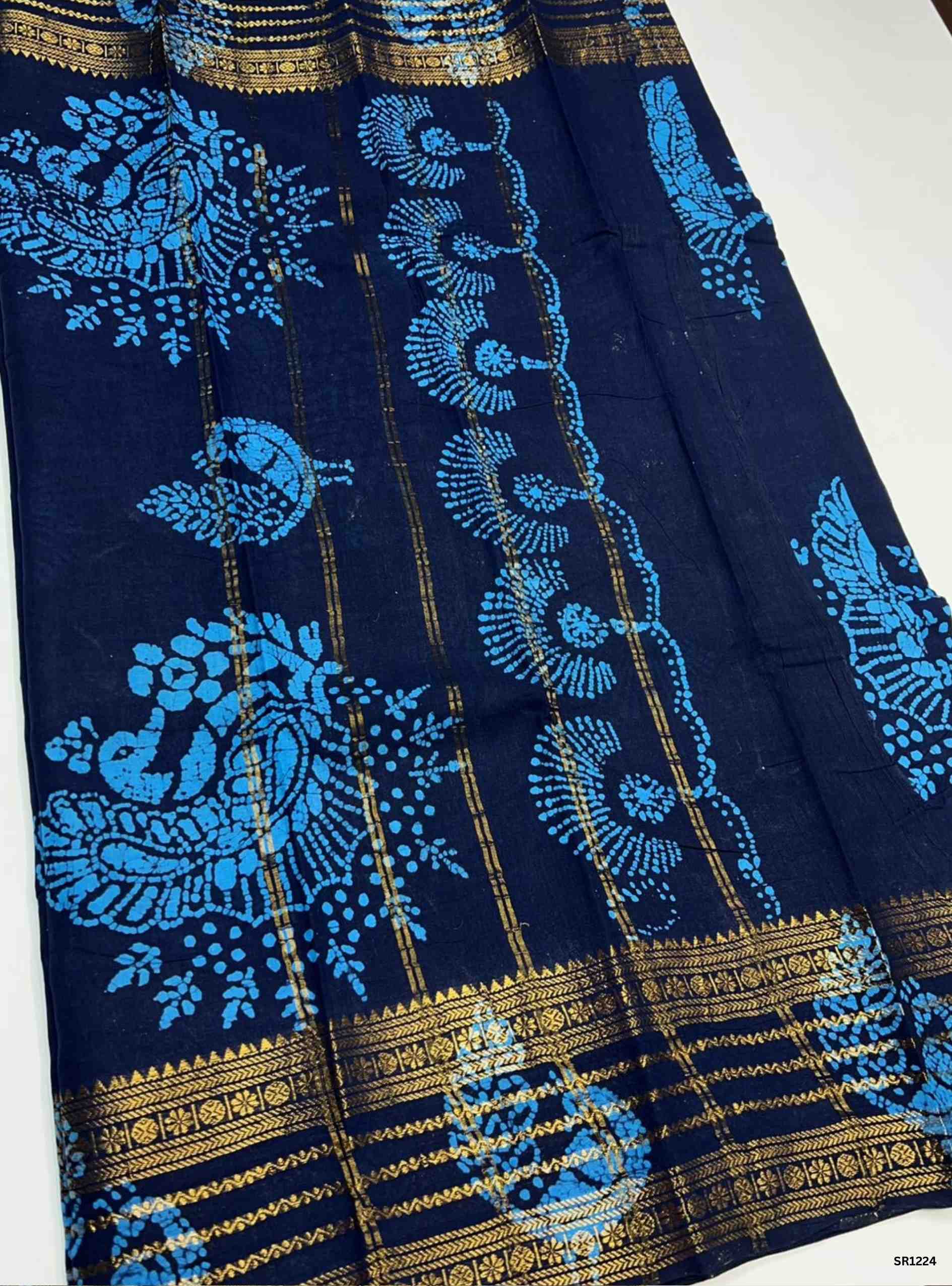 Navy Blue - Wax Chungudi Cotton