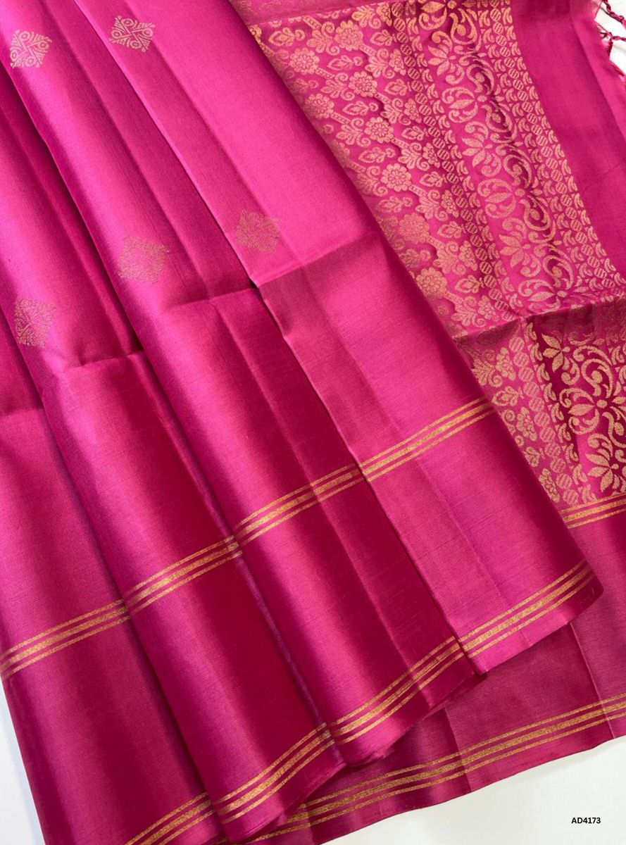 Mulberry Pink- Soft Silk Saree