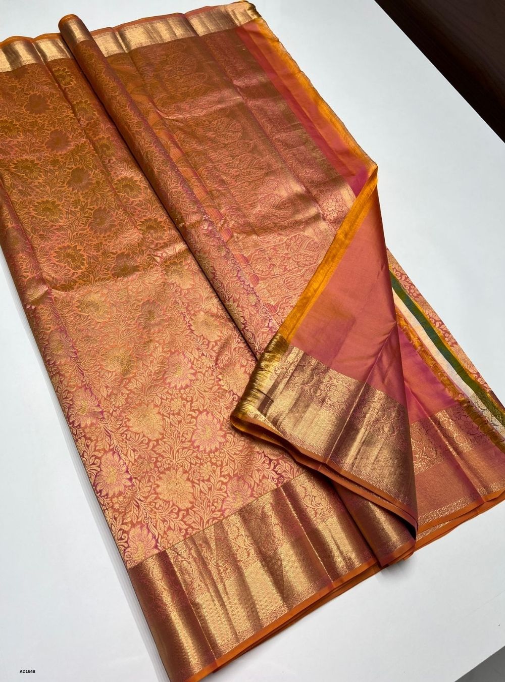 Orange  -  Soft Silk Saree