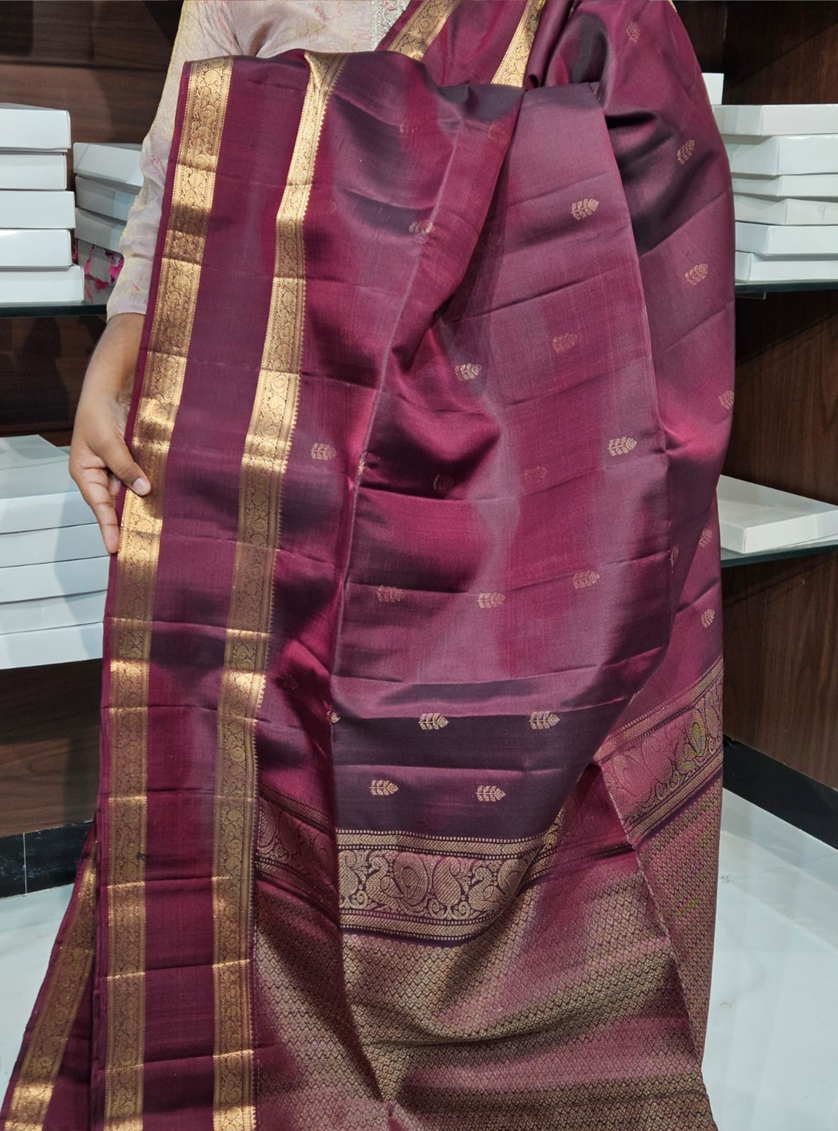 Coffee Brown - Soft Silk Saree