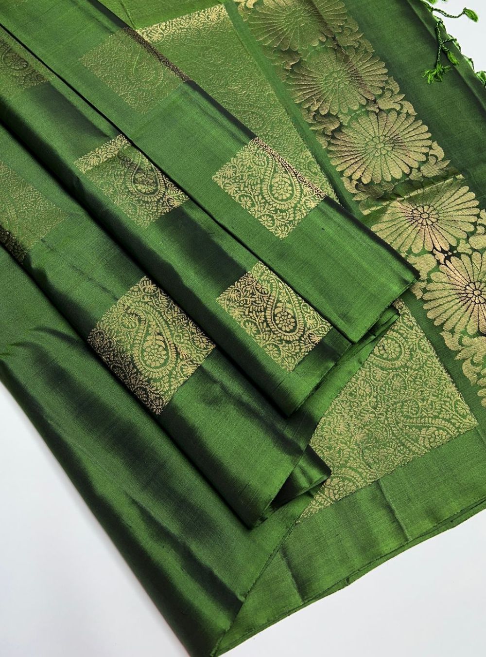 Dark Green - Soft Silk Saree