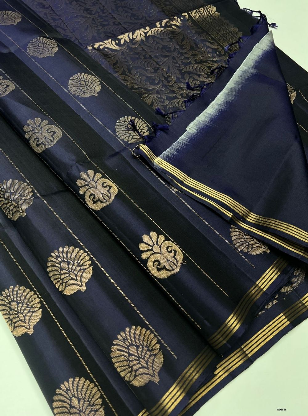 Navy -  Soft Silk Saree