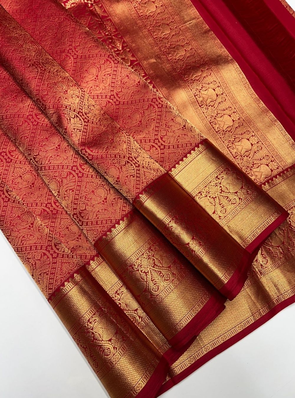 Chilly Red -  Soft Silk Saree