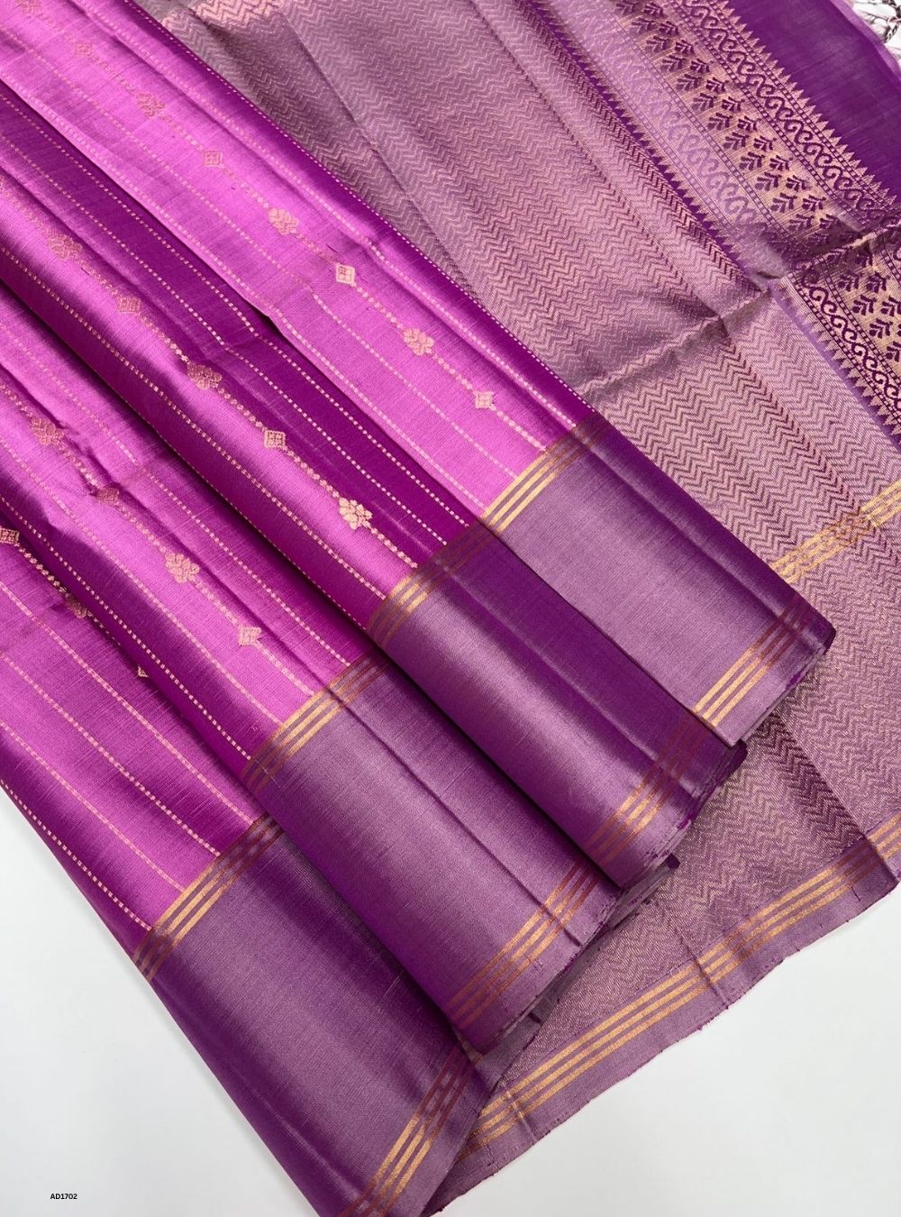 Onion Pink - Soft Silk Saree