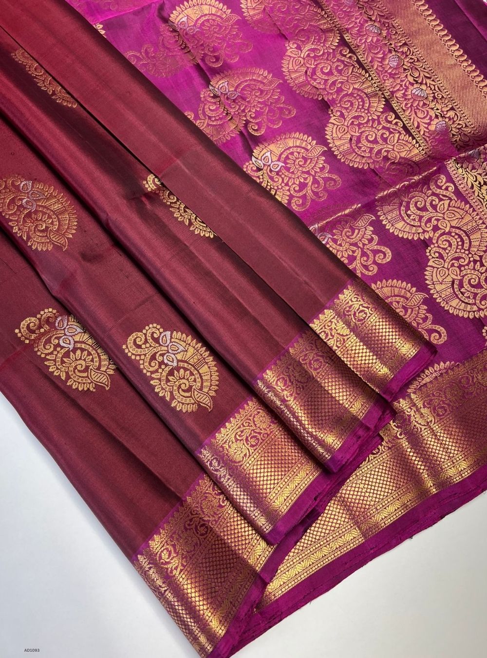 Maroon & Magenta - Soft Silk Saree