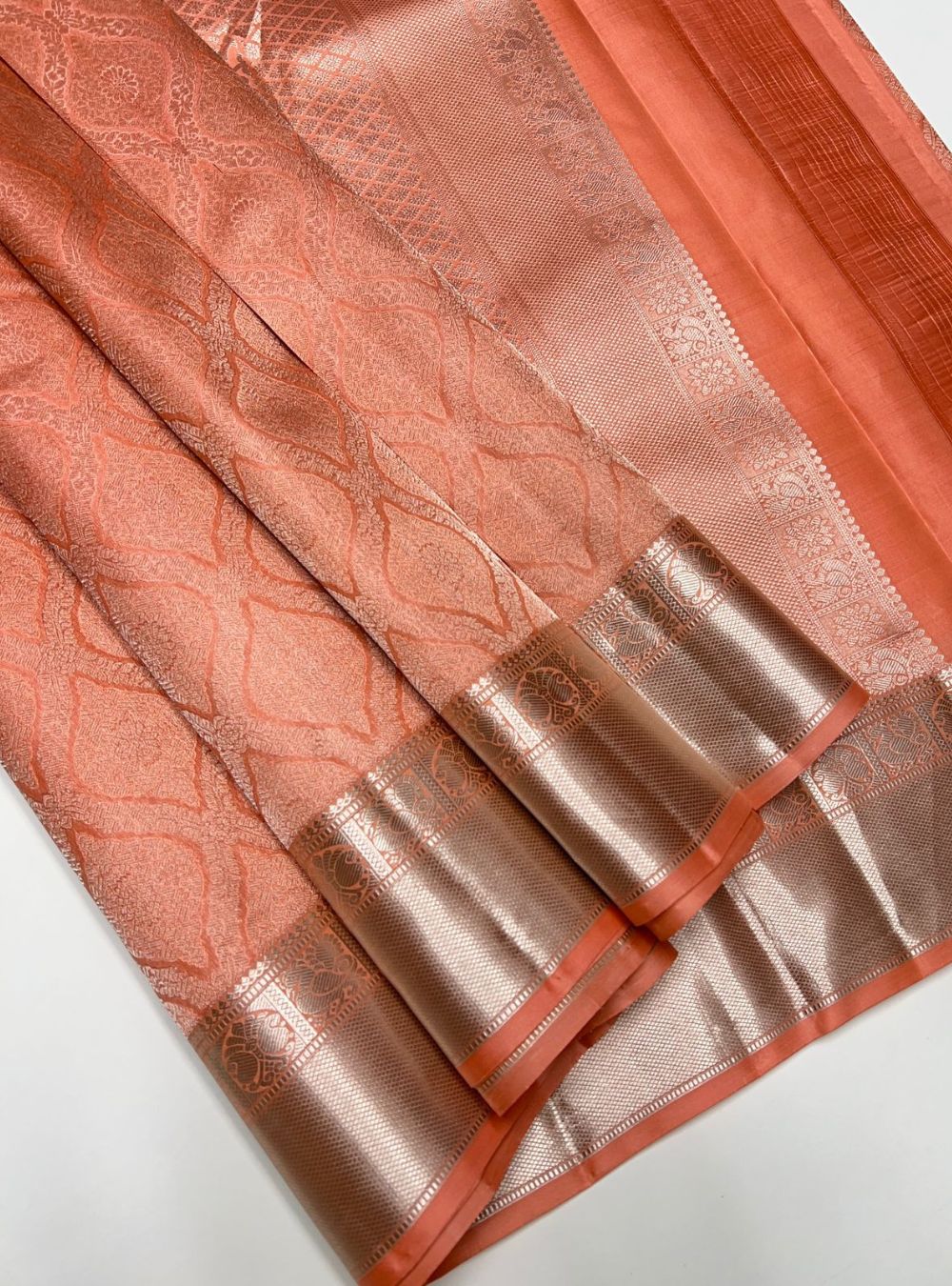 Peach -  Soft Silk Saree