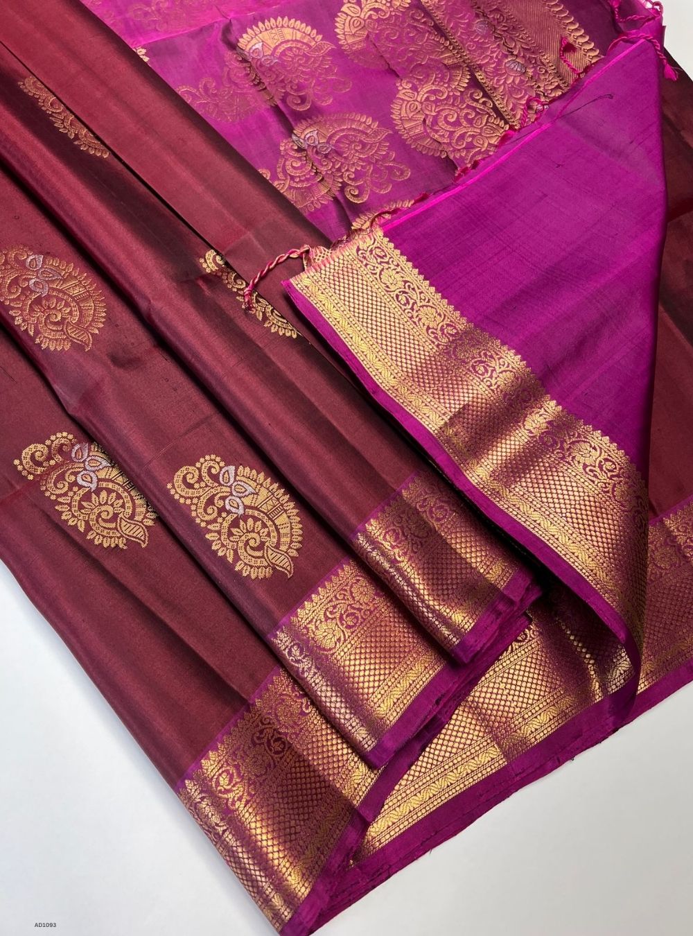 Maroon & Magenta - Soft Silk Saree