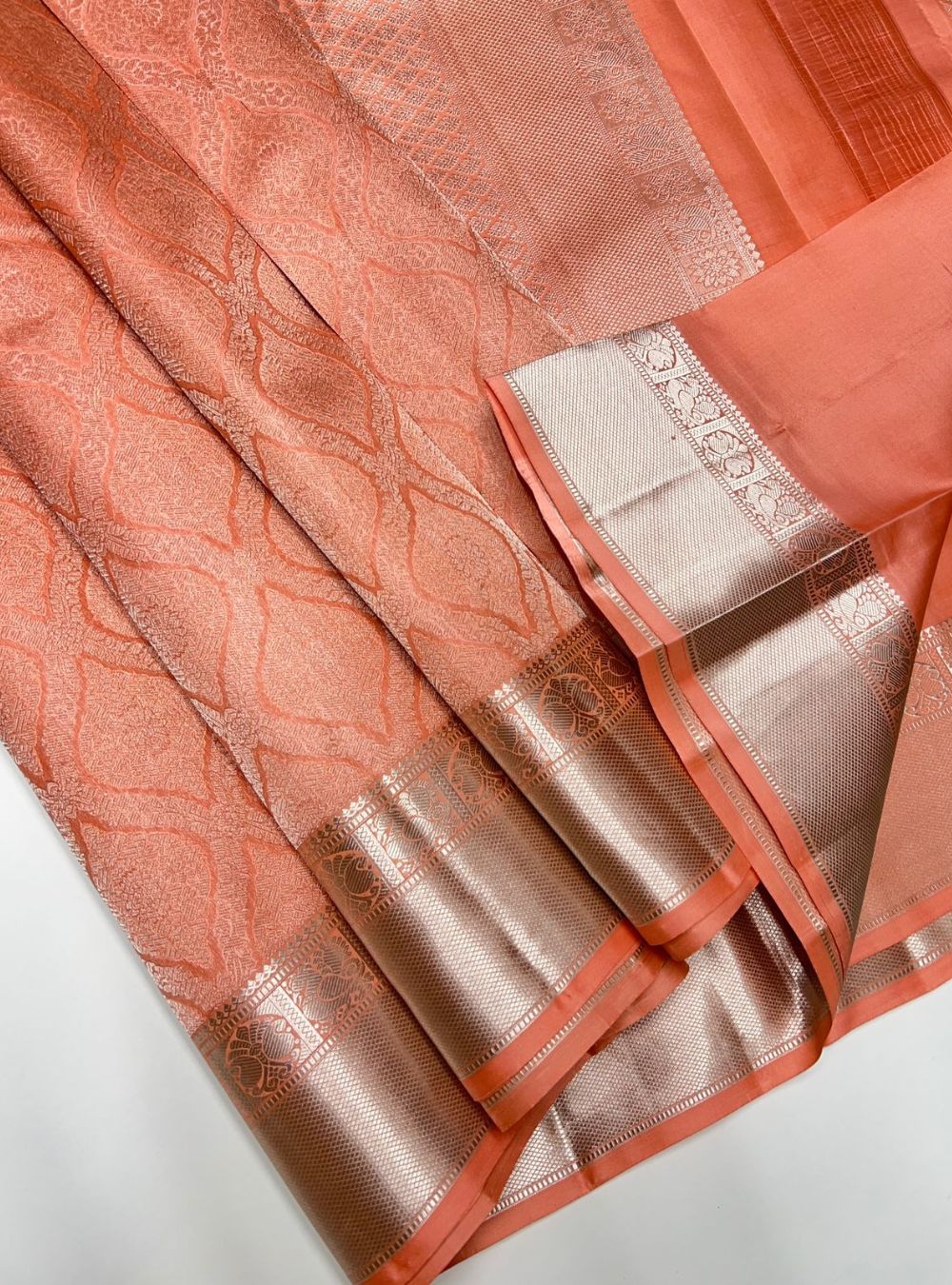 Peach -  Soft Silk Saree