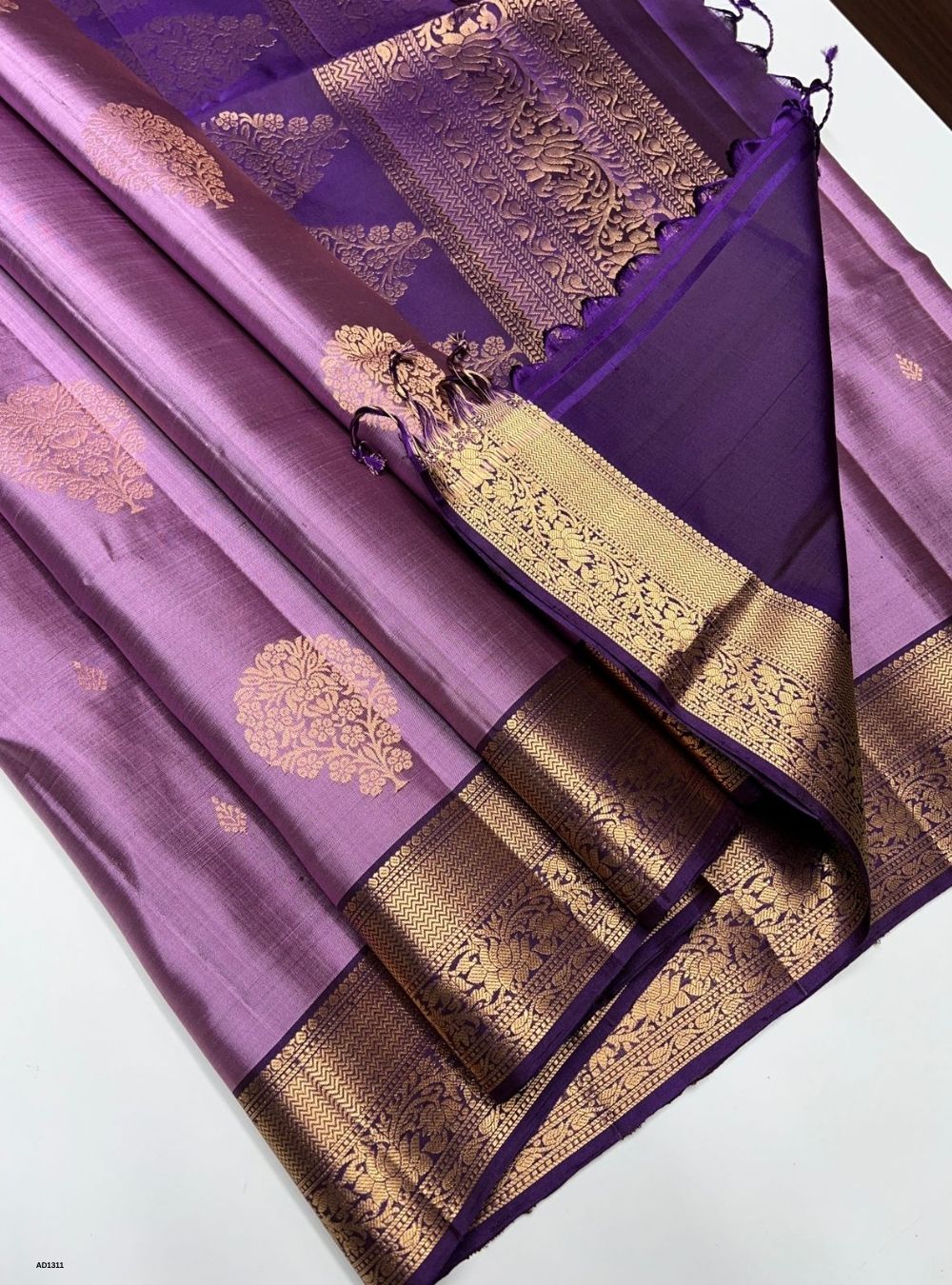 Lavender & Purple -  Soft Silk Saree