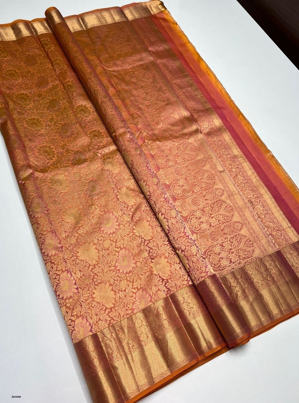 Orange  -  Soft Silk Saree