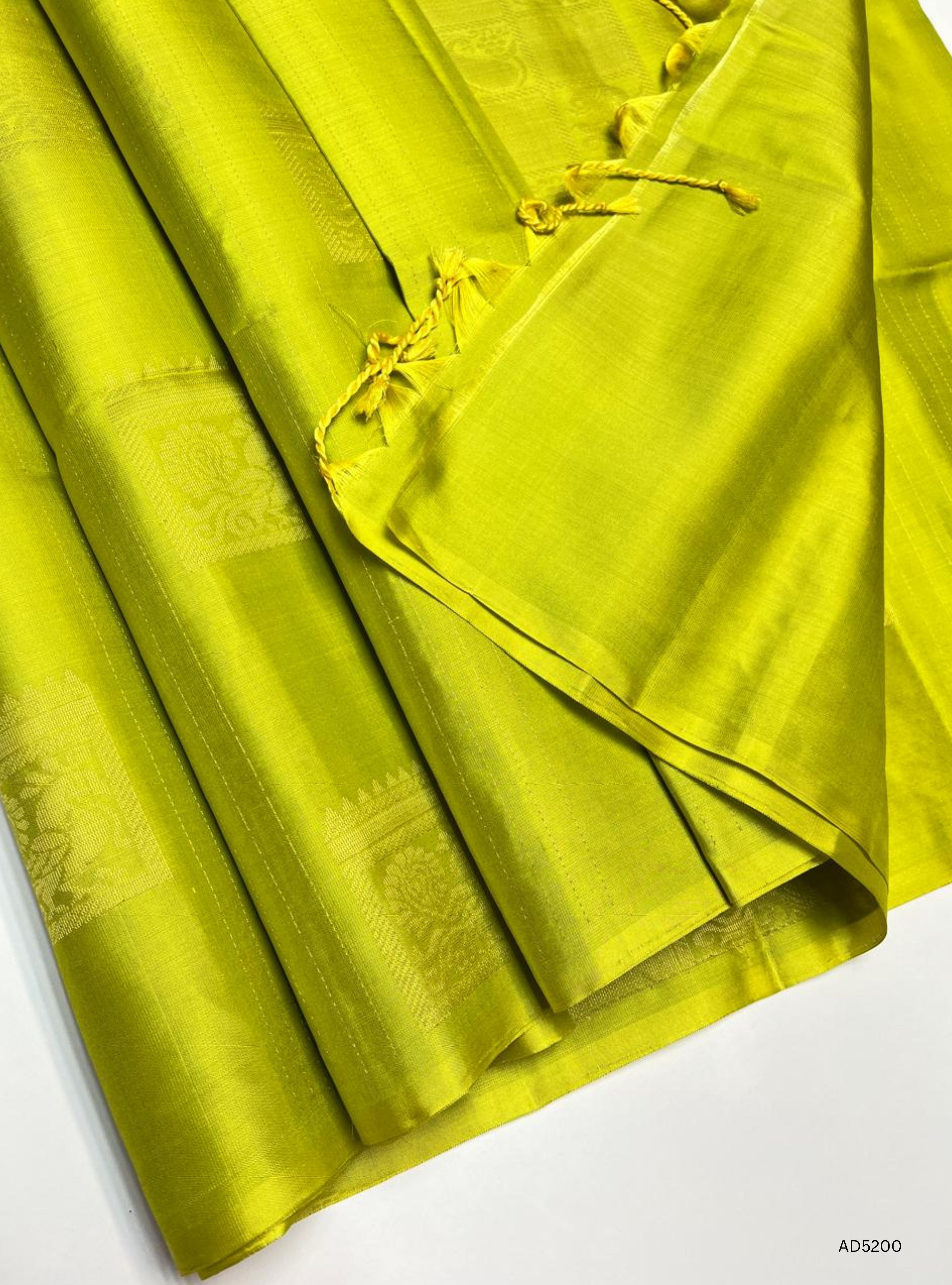 Lime Yellow - Soft Silk Saree