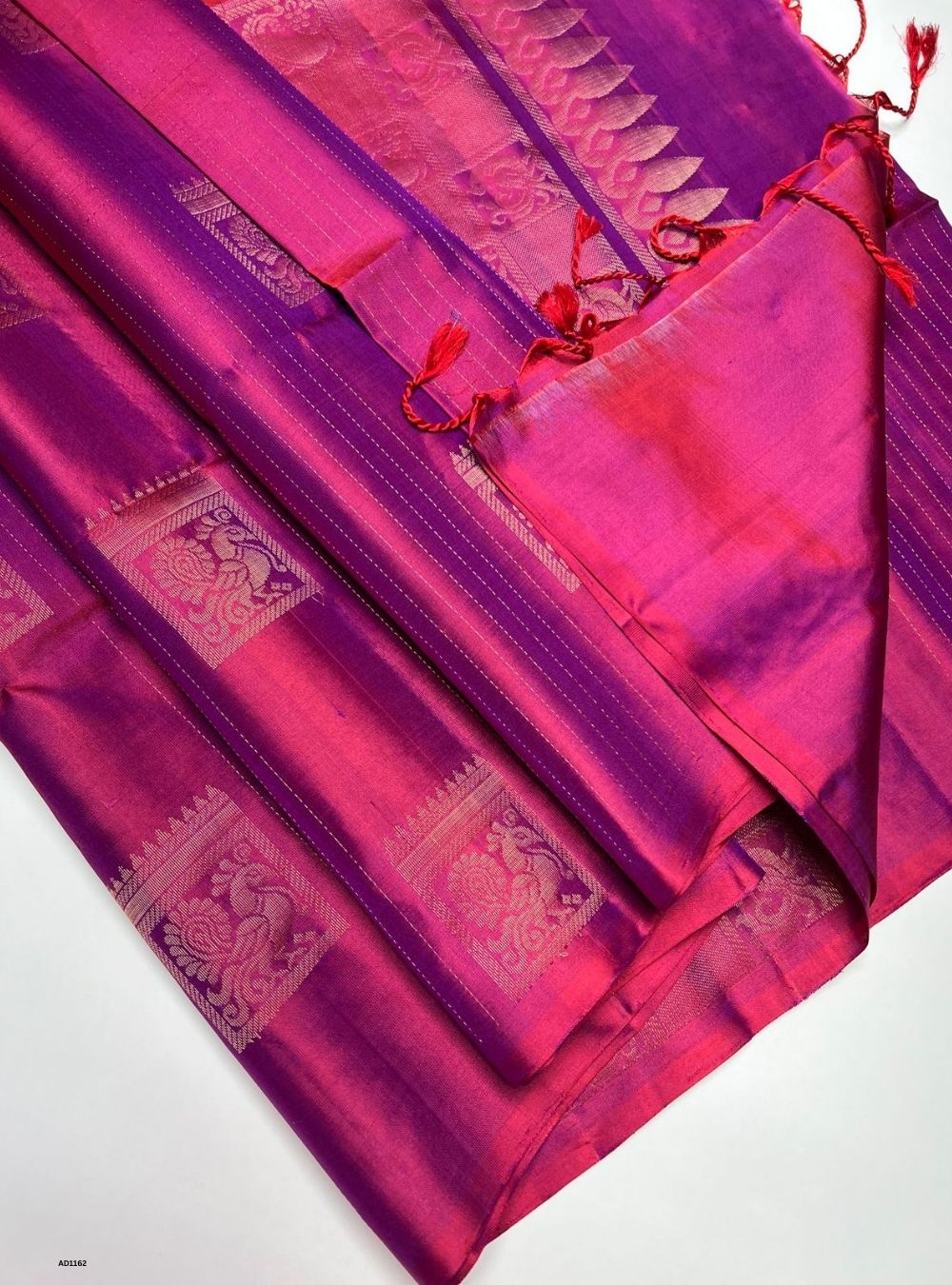 Raspberry Pink - Soft Silk Saree