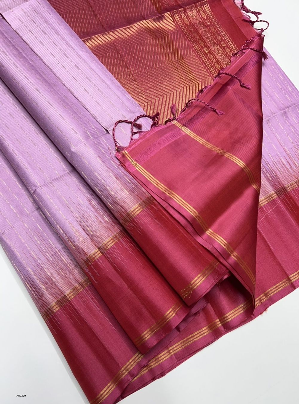 Rose Milk Pink & Rani Pink - Soft Silk Saree