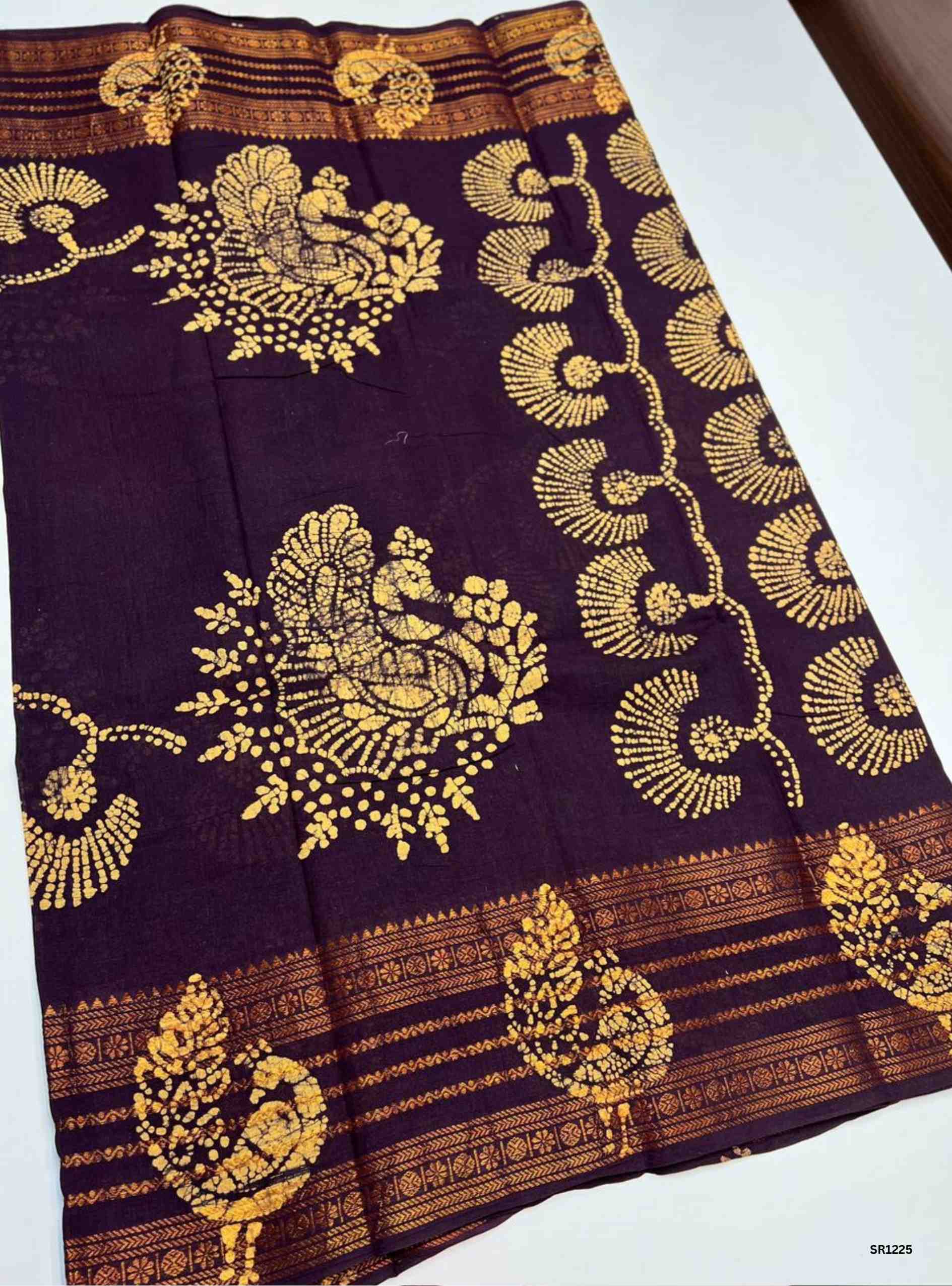 Coffee Brown - Wax Chungudi Cotton