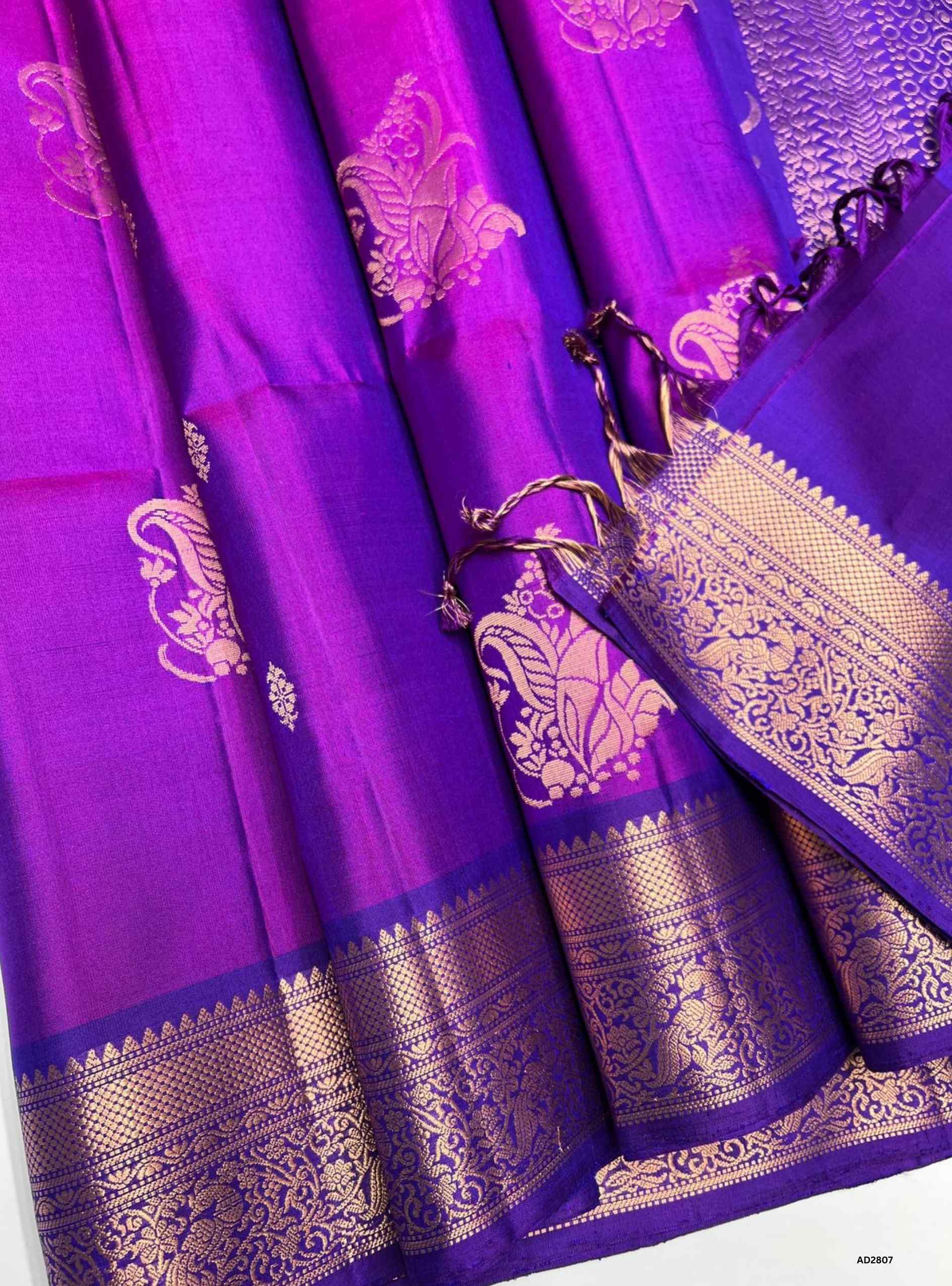 Purple - Soft Silk Saree