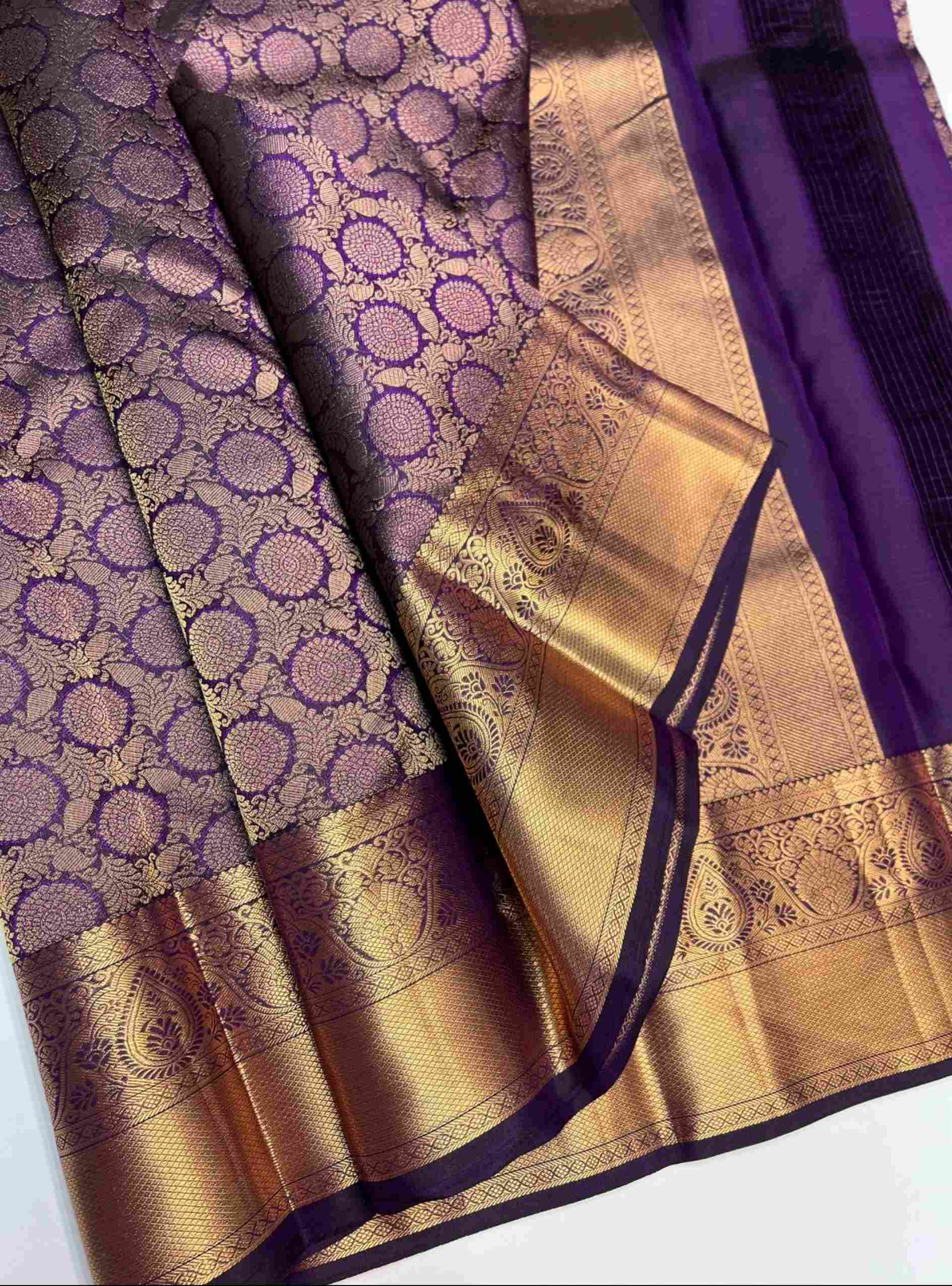 Dark Purple - Kanjeevaram Bridal Saree