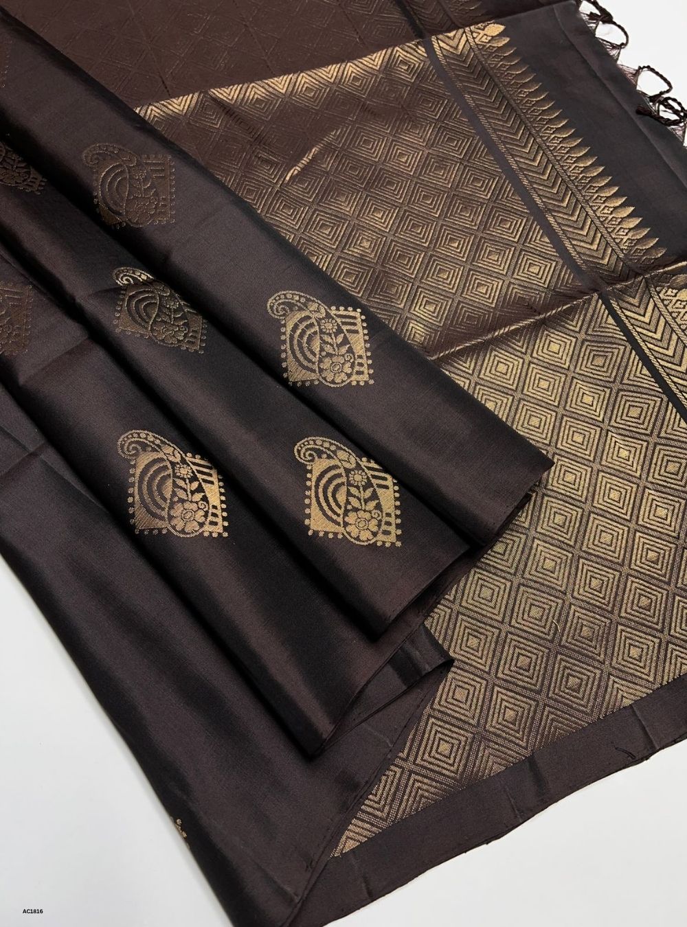 Coffee Brown -  Soft Silk Saree