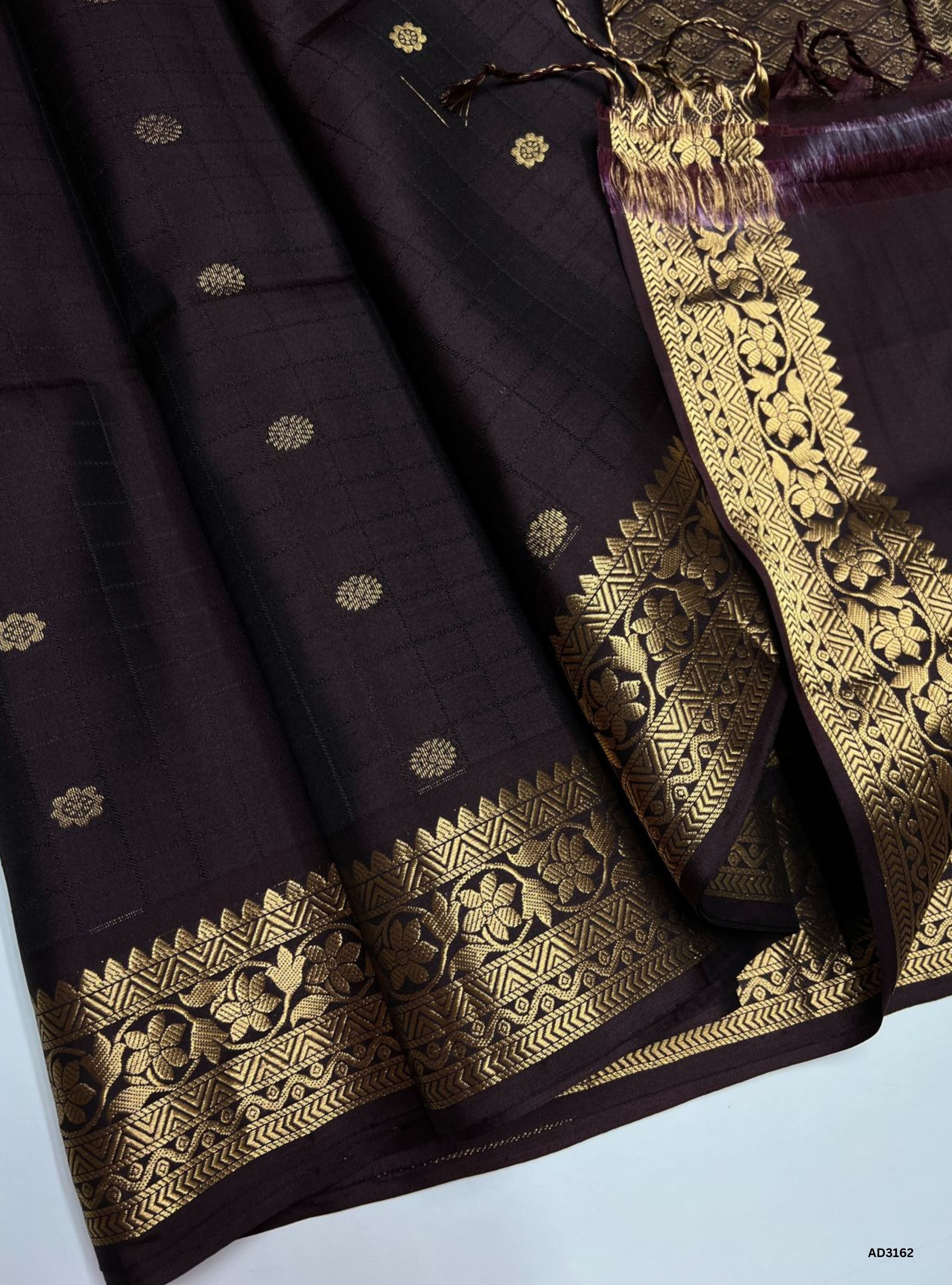 Coffee Brown - Soft Silk Saree