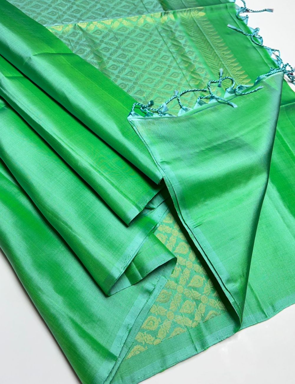 Light Green - Soft Silk Saree