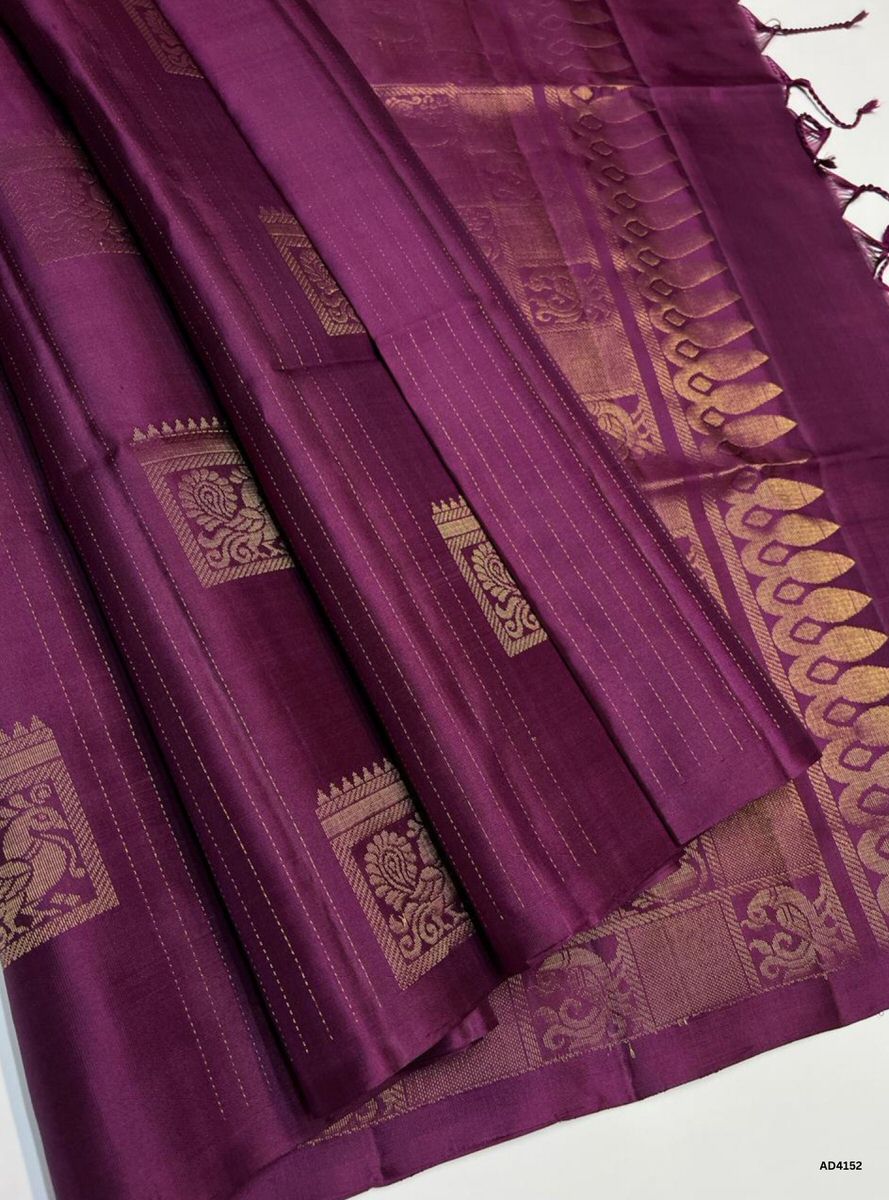Wine - Soft Silk Saree