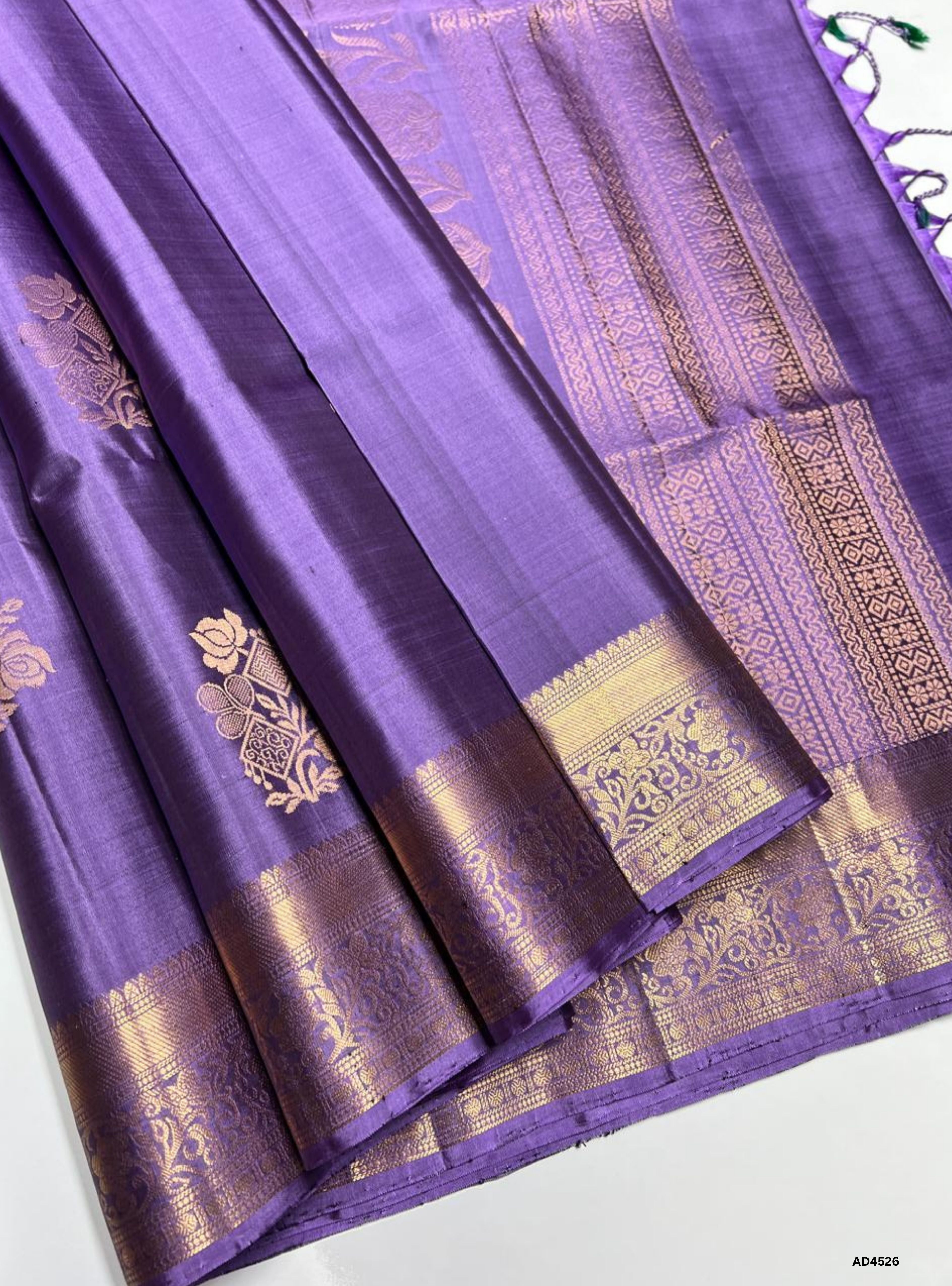 Lavendar - Kanchi Border Soft Silk Saree