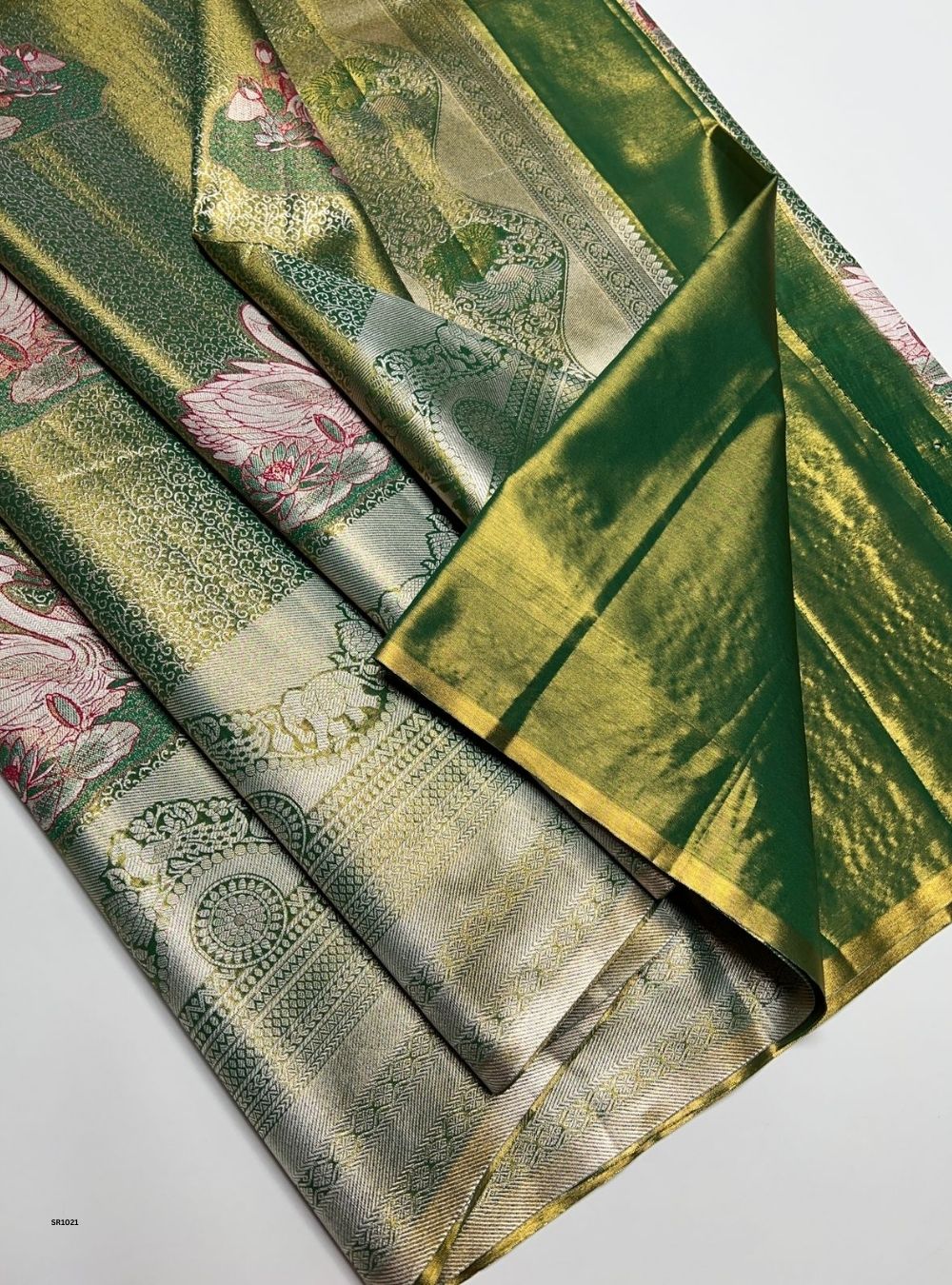 Green - Semi Kanjeevaram Saree