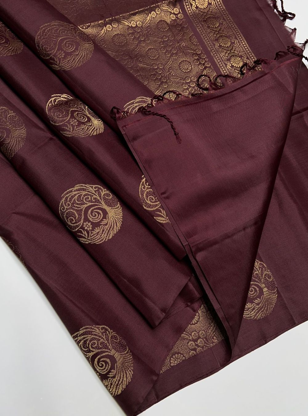 Brown - Soft Silk Saree