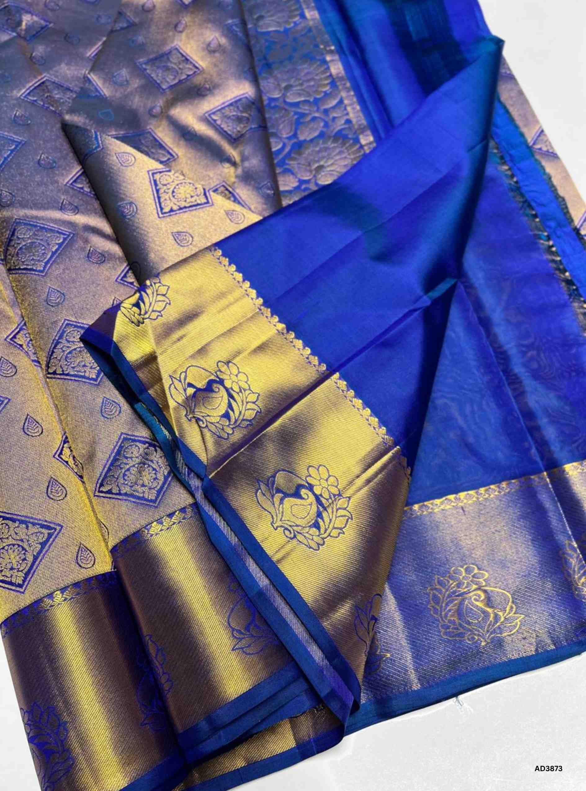 Cobalt blue- Kanjeevaram Bridal Saree