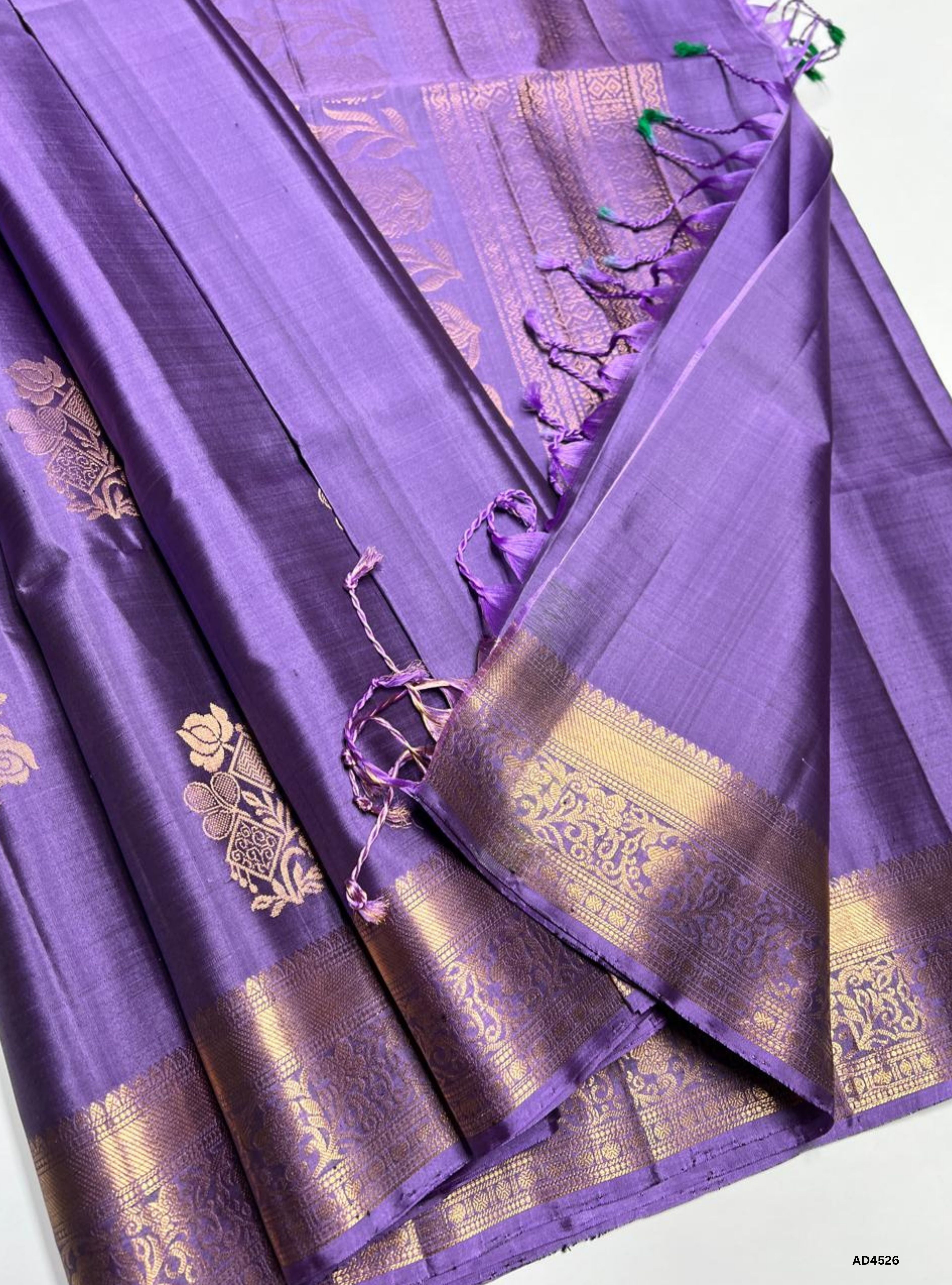 Lavendar - Kanchi Border Soft Silk Saree