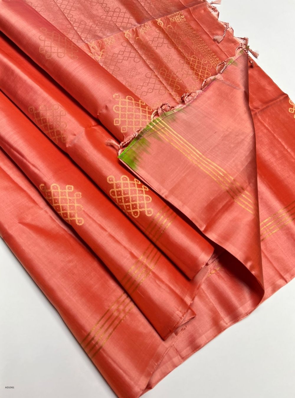 Peach Pink - Soft Silk Saree