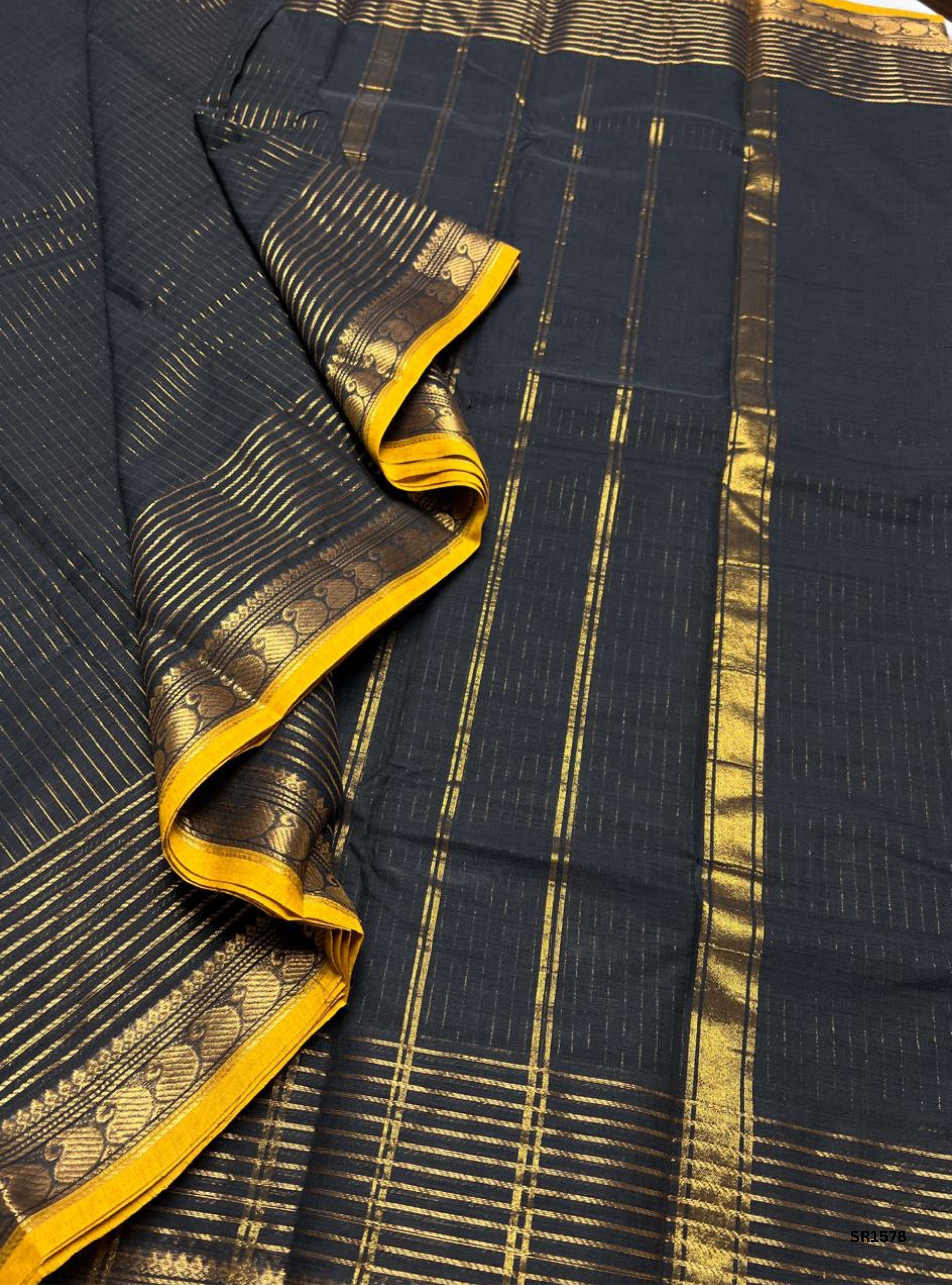 Black - Kanchi Cotton Saree
