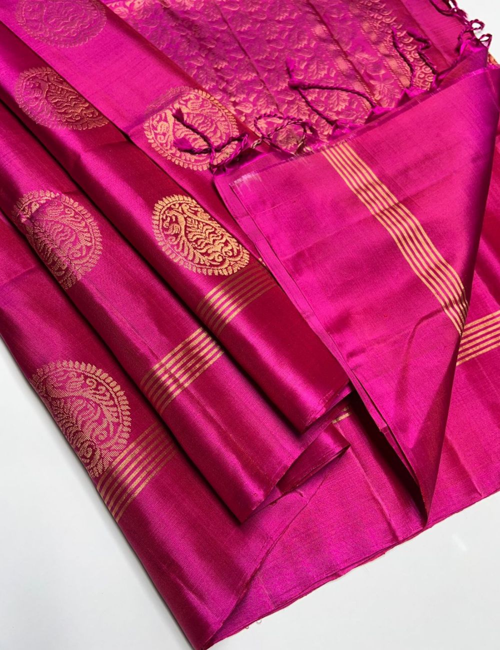 Pink - Soft Silk Saree