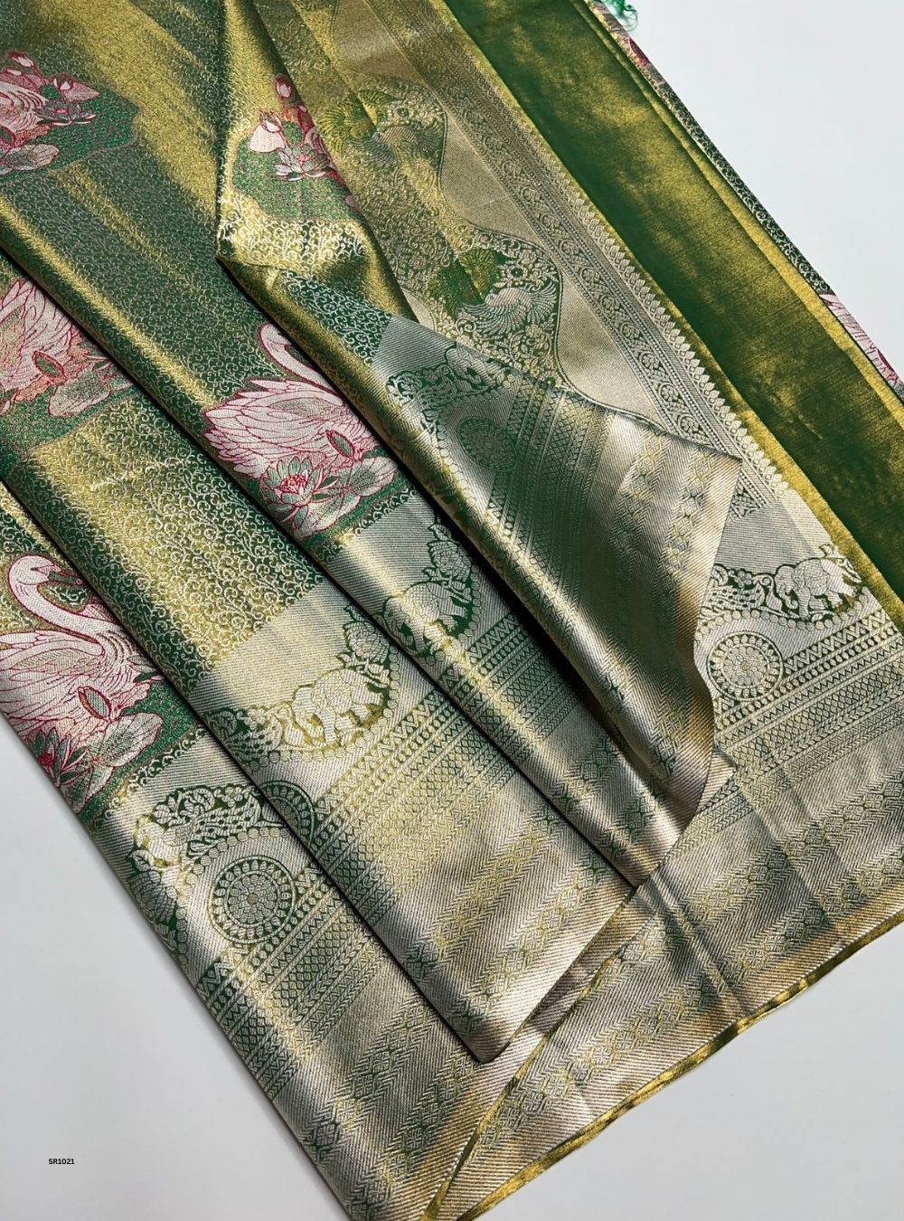 Green - Semi Kanjeevaram Saree